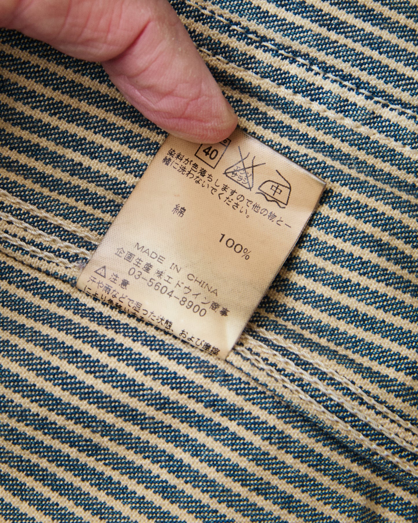 Second Hand Lee Originals 91 -J Hickory Stripe Loco Jacket Size 38