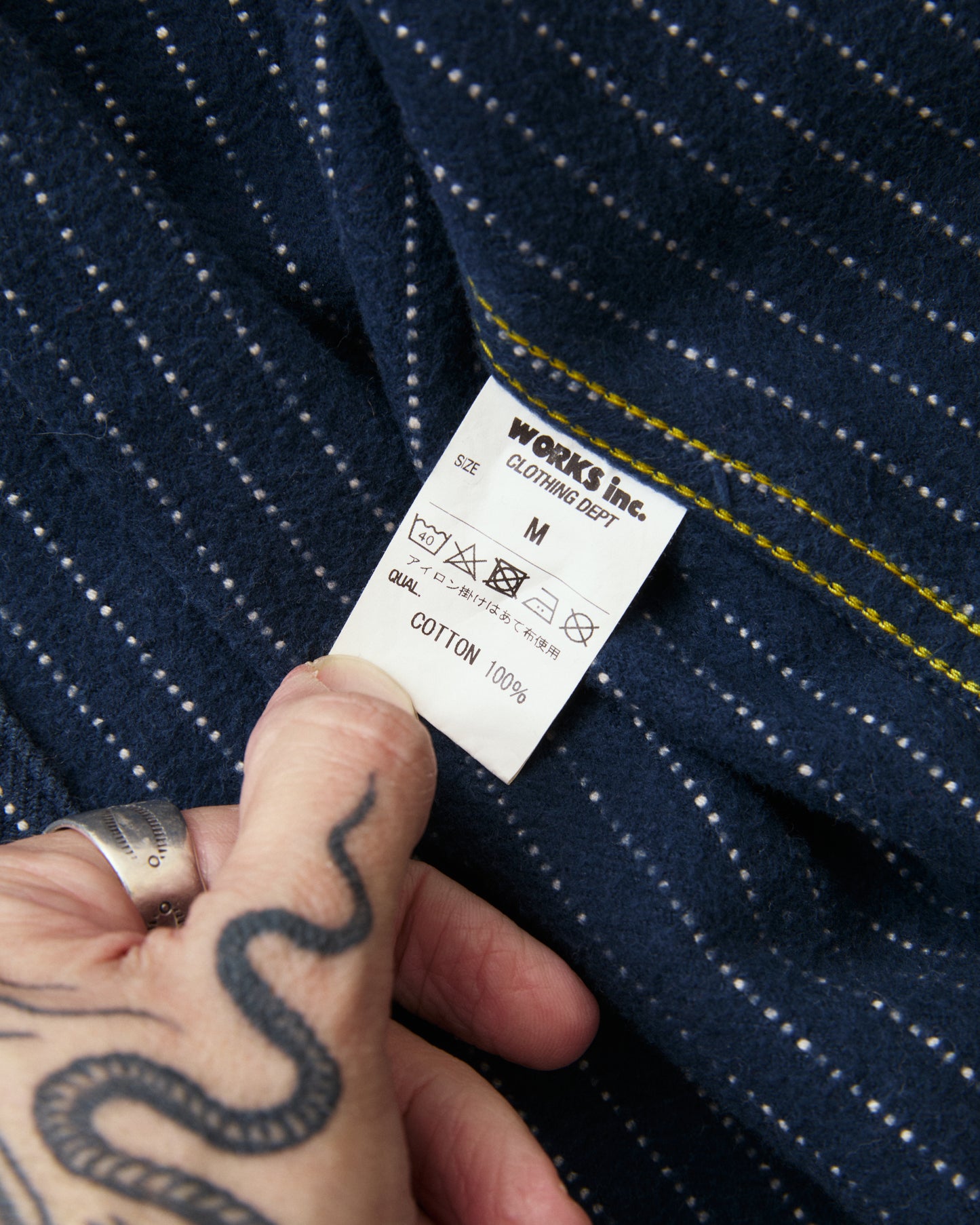 Second Hand Iron Heart Ultra Heavy Flannel Navy Size M