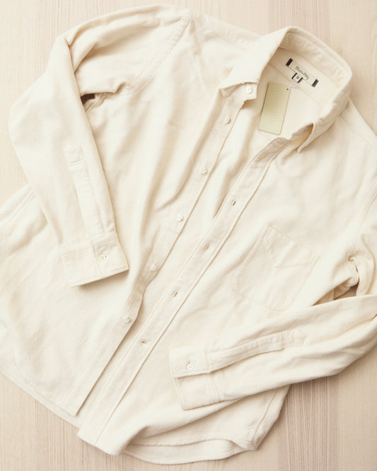 Second Hand MotivMfg Authentic Fit BD Shirt Natural Japanese Cotton Flannel Size 50