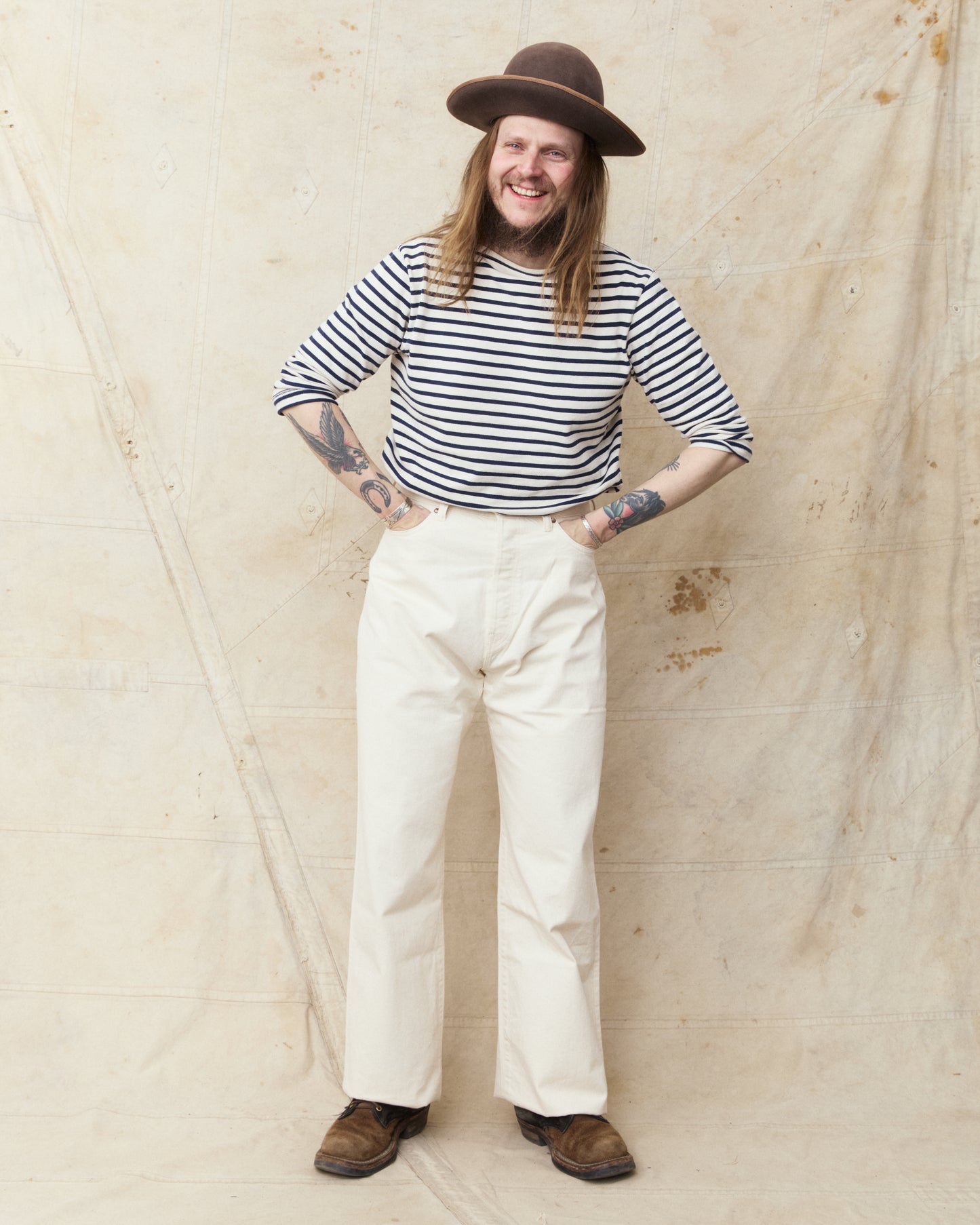 Bryceland's The Emmeline Label Janet Jeans Ecru One Wash