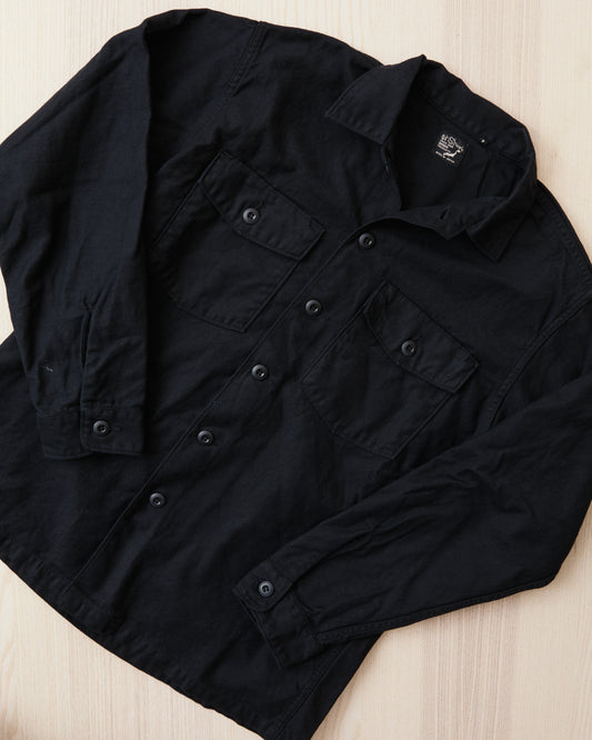 OrSlow 03-8045-J61K US Army Fatigue Shirt Black
