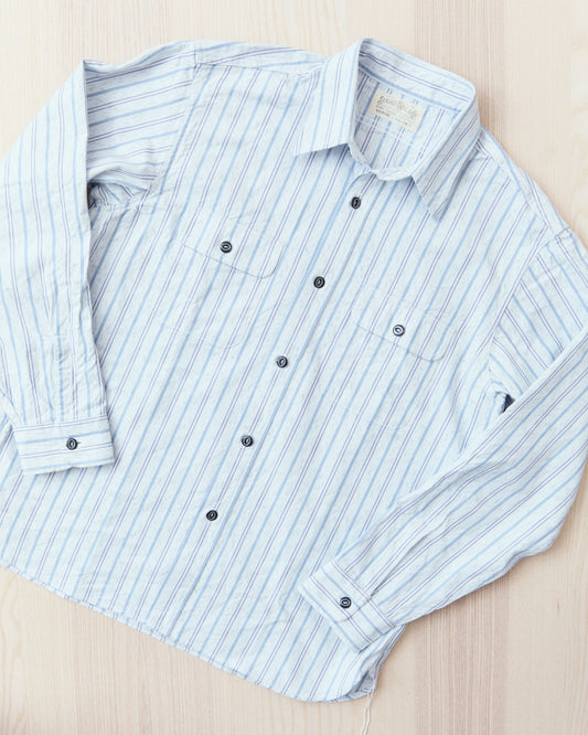 Sugar Cane & Co. SC29671 Fiction Romance 6oz. Indigo Stripe Work Shirt