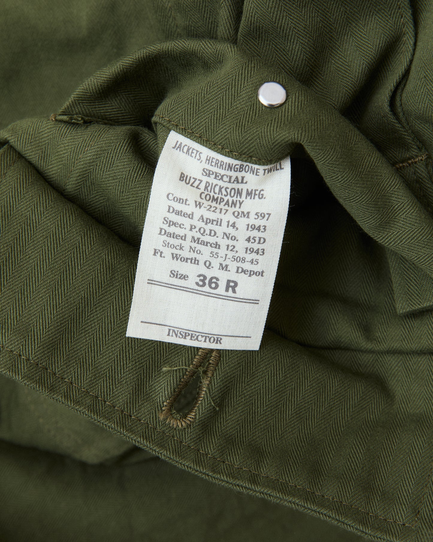 Buzz Rickson's BR15887 U.S Army Herringbone Special Jacket