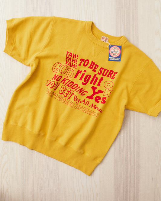 Whitesville WV79689 Short Sleeve Sweatshirt Yellow