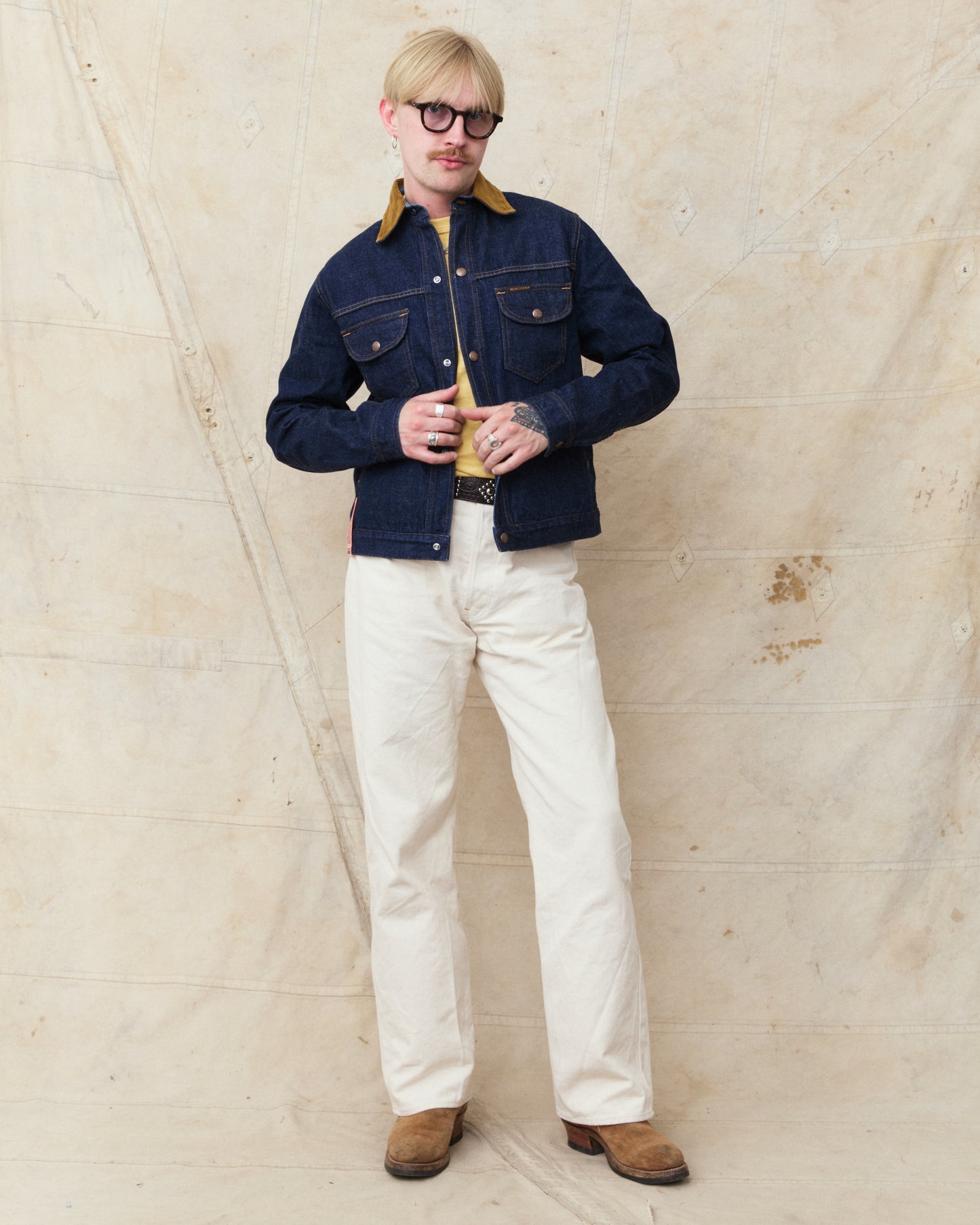 Indigofera Fargo Quarter Jacket Vintage 70's Denim Indigo