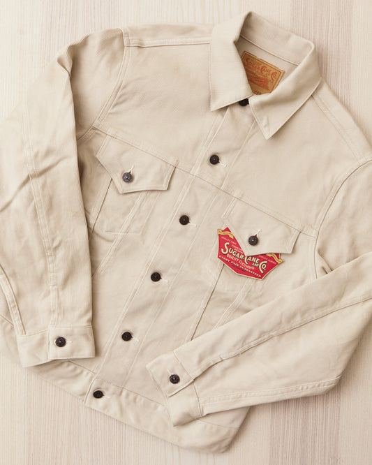Sugar Cane & Co SC15900 11oz Type 3 Cotton Pique Jacket 1962 Model Off White