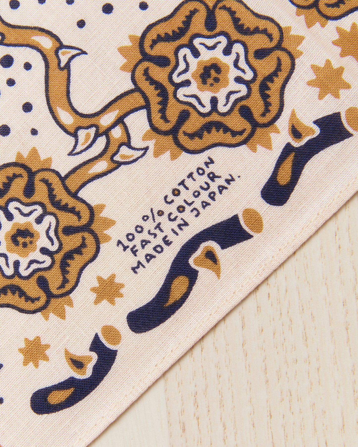 Indigofera Tarot XIII Bandana Offwhite / Blue