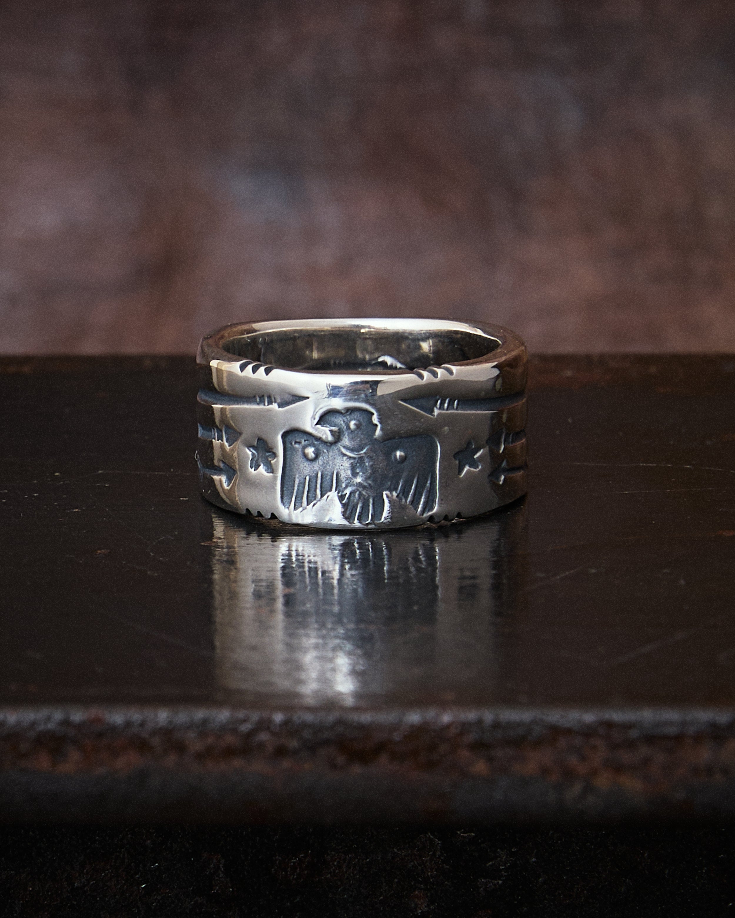 アクセサリー LARRY SMITH THUNDERBIRD ARROW RING Larry Smith Thunderbird & Arrow Ring RG-0084 – Second Sunrise