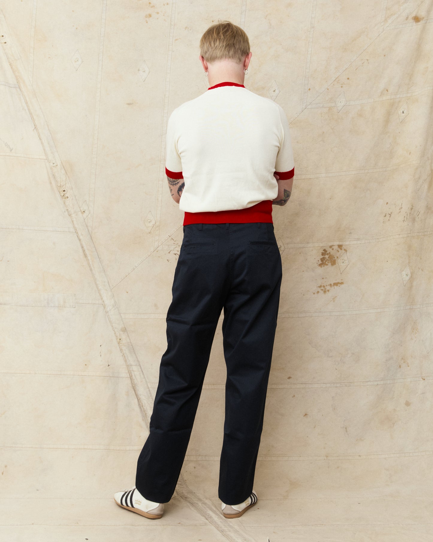 Bryceland's The Tailors Label ‘Skipper’ Tee Red/Cream