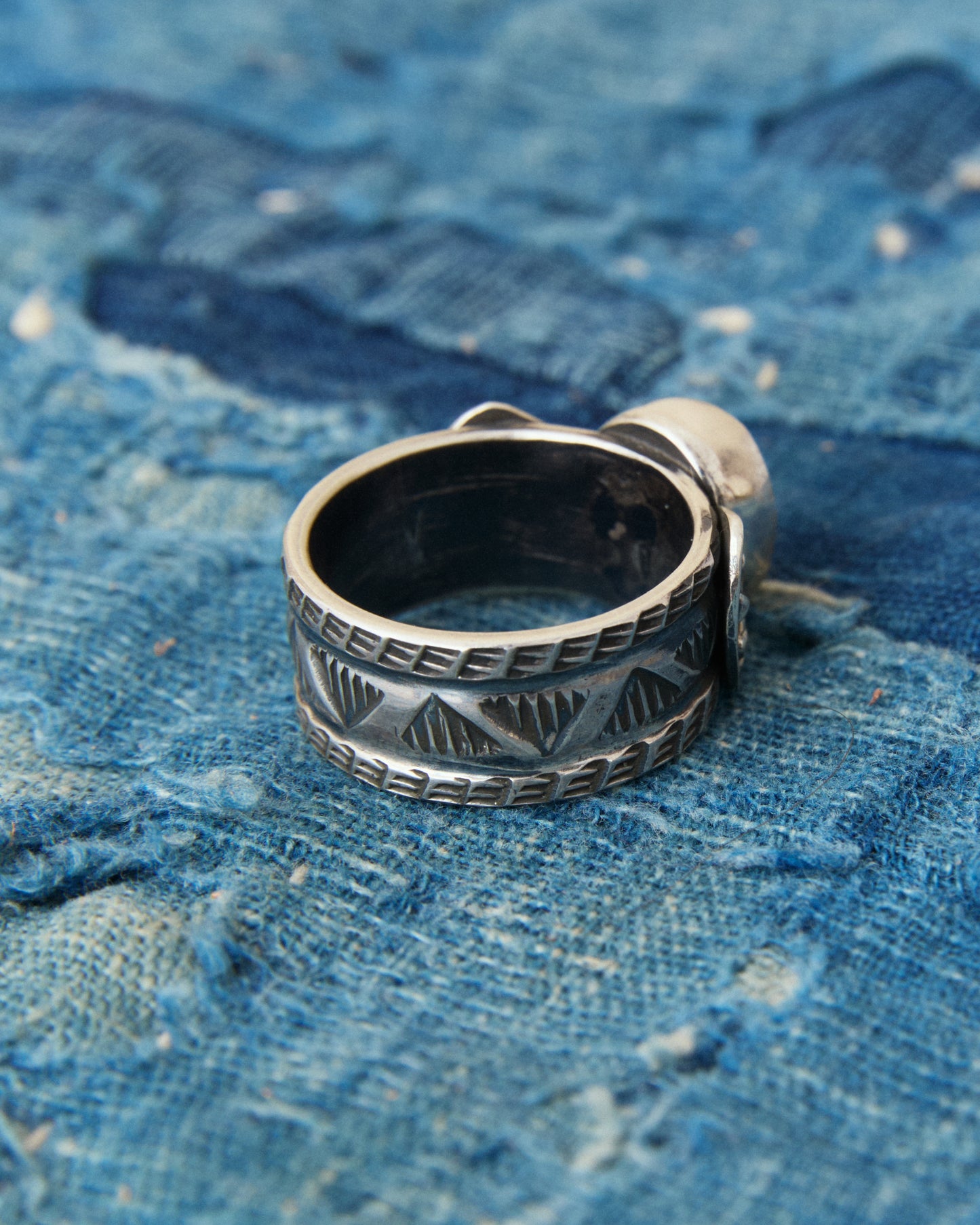 Tenable Crafts TC260 Silver & Turquoise Ring Size US 12