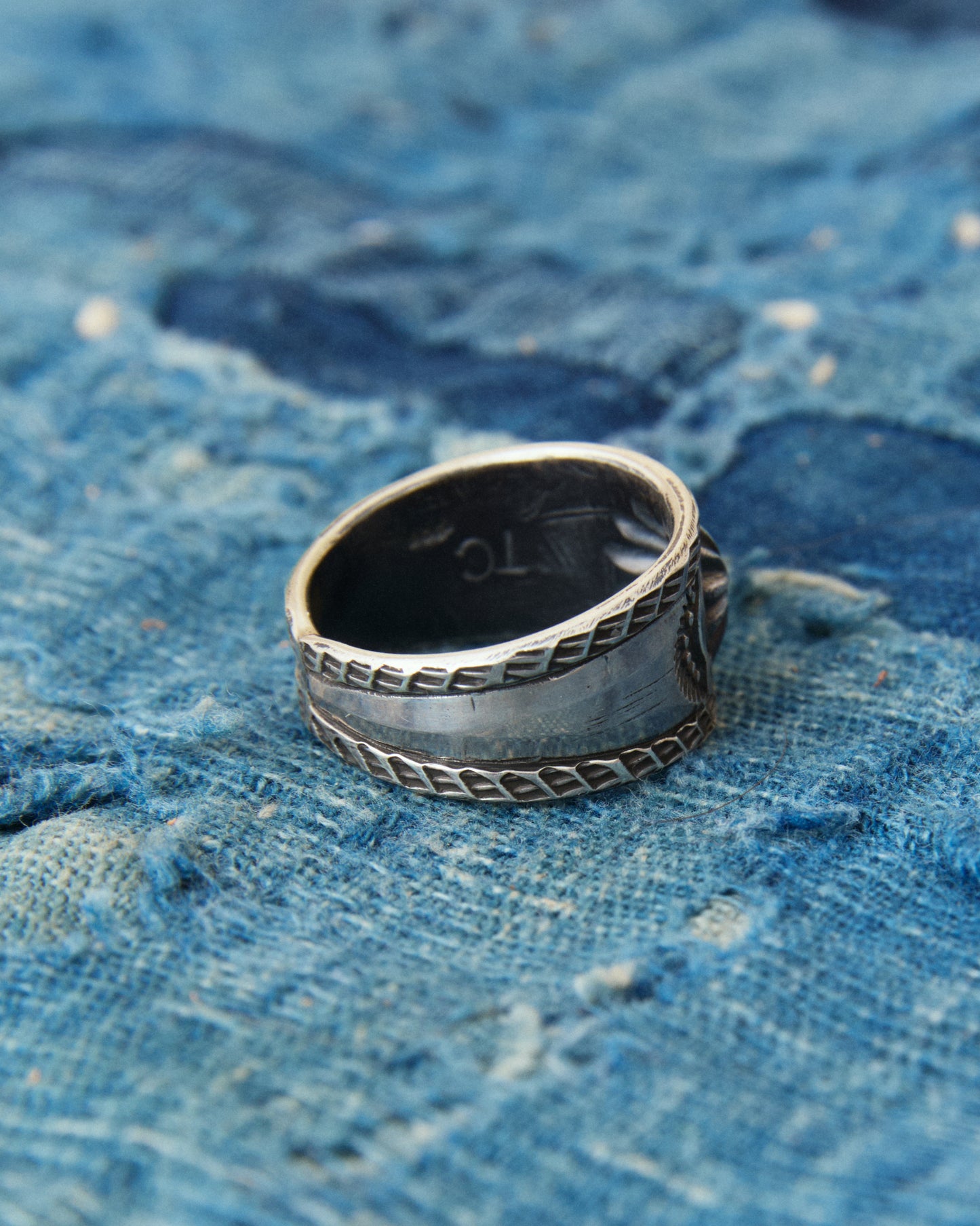 Tenable Crafts TC262 Concho Silver Ring Size US 10,5