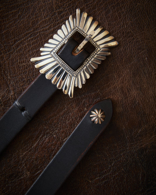Larry Smith LT-0036-BK Sunrise Buckle Belt Black