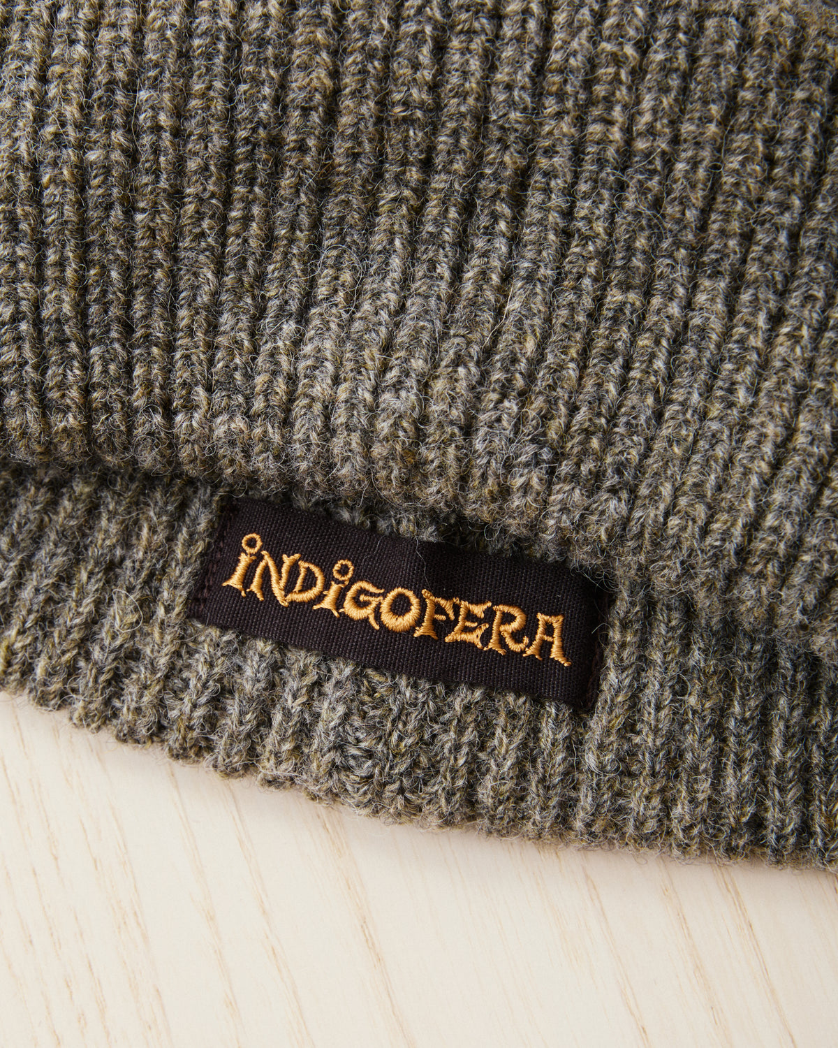 Indigofera Radec Rib Knit Wool Cap Grey Melange