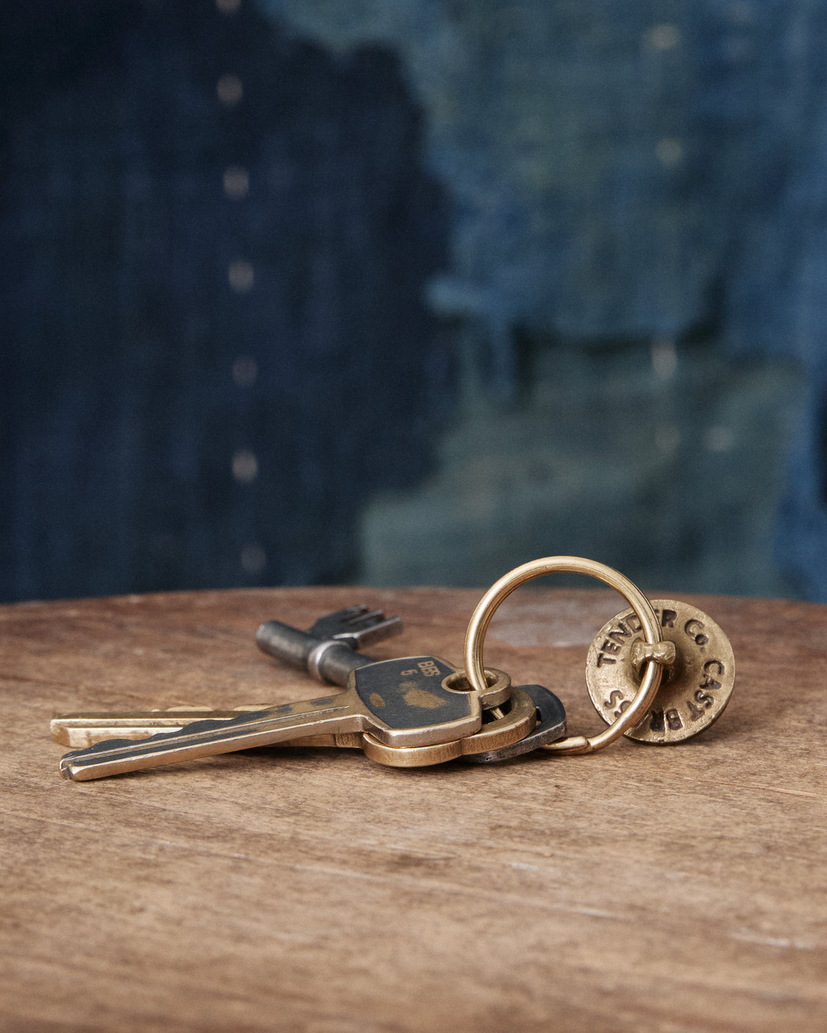 Tender Button Brass Key ring