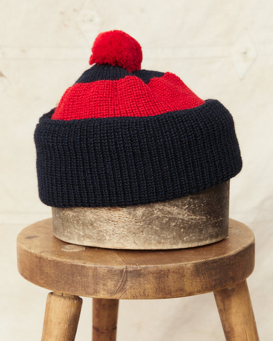 Heimat Wool Signal Hat Ink Safety Red / Ink / Safety Red