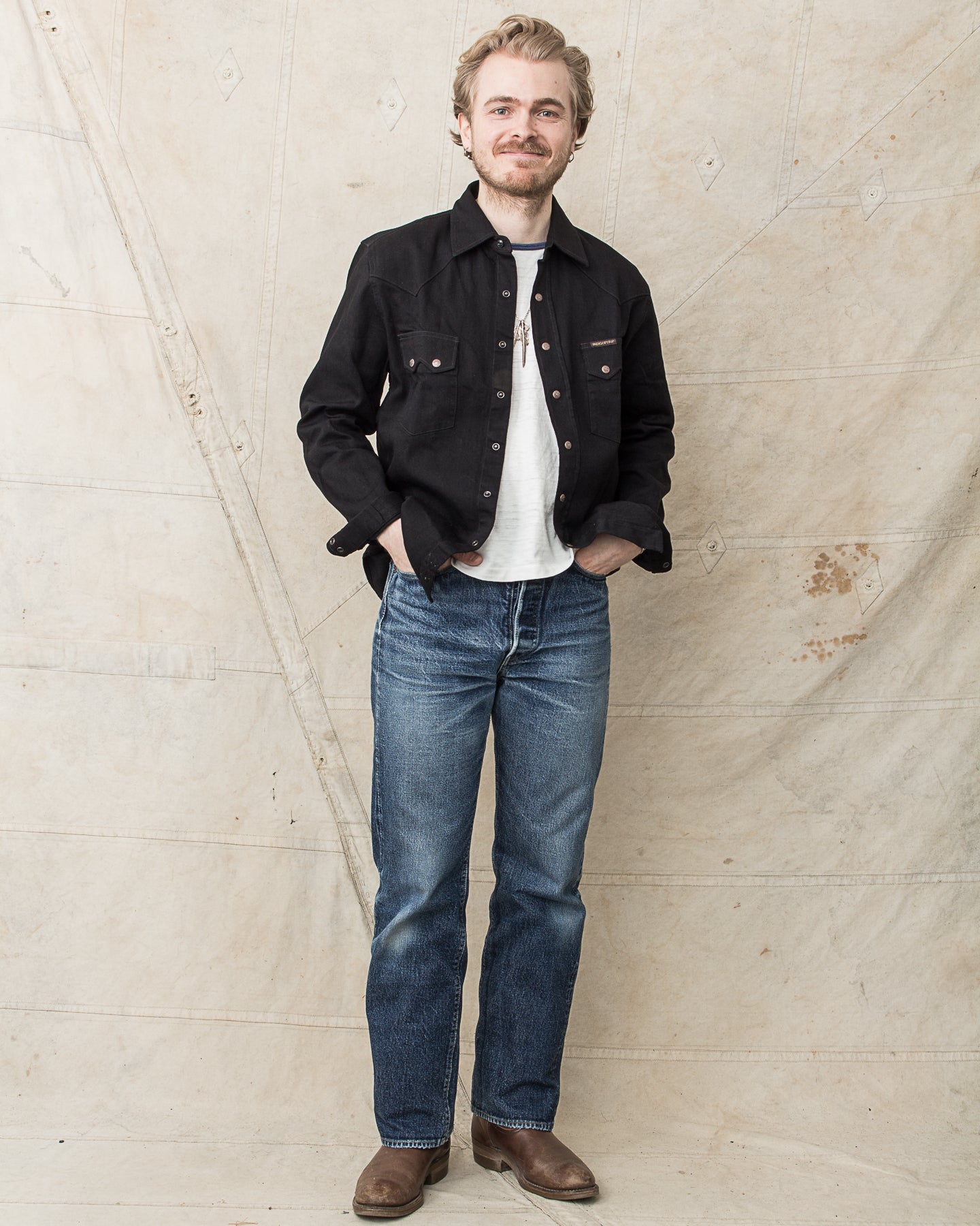 Indigofera Ryman Shirt Petaca Black Denim Rinsed