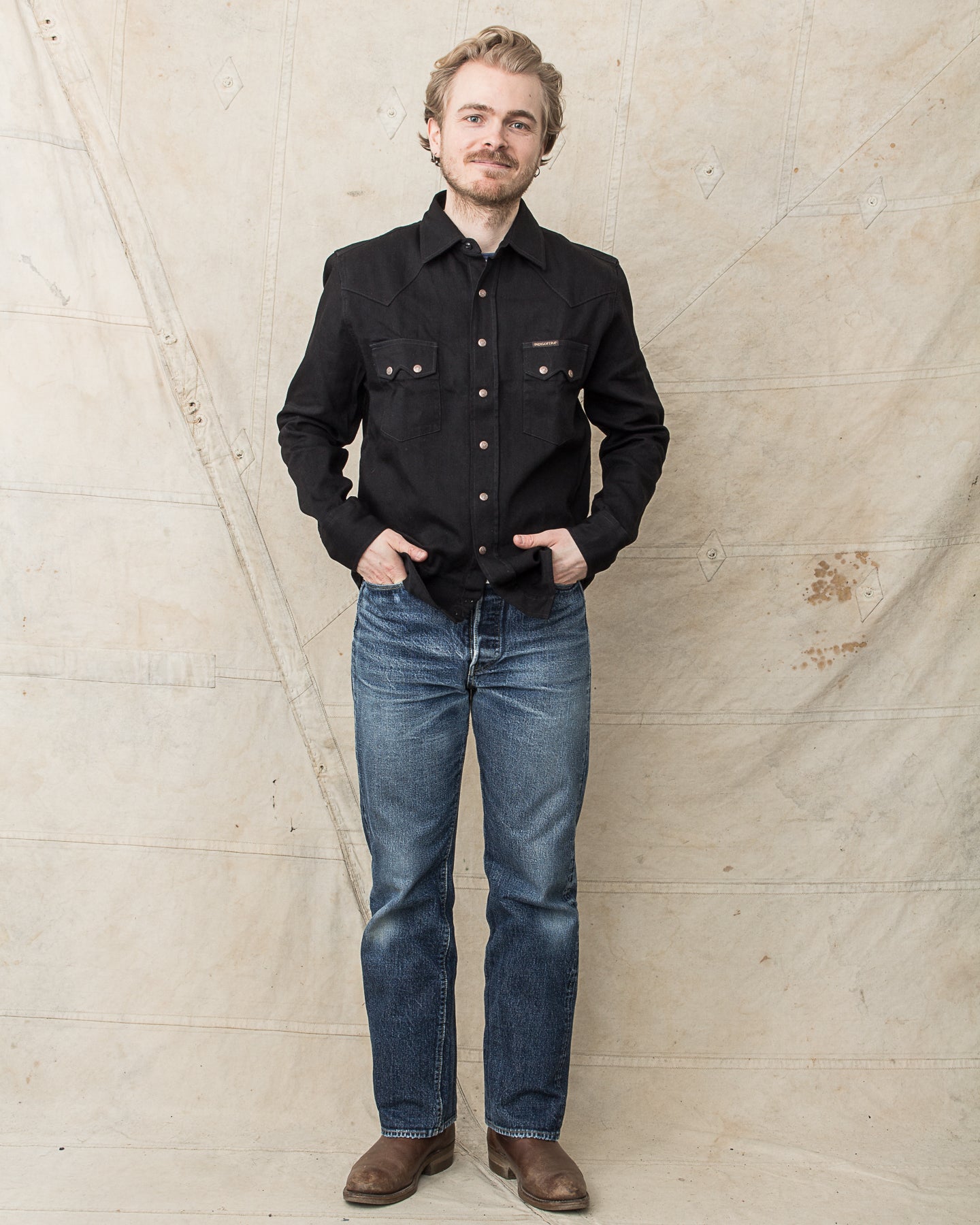 Indigofera Ryman Shirt Petaca Black Denim Rinsed