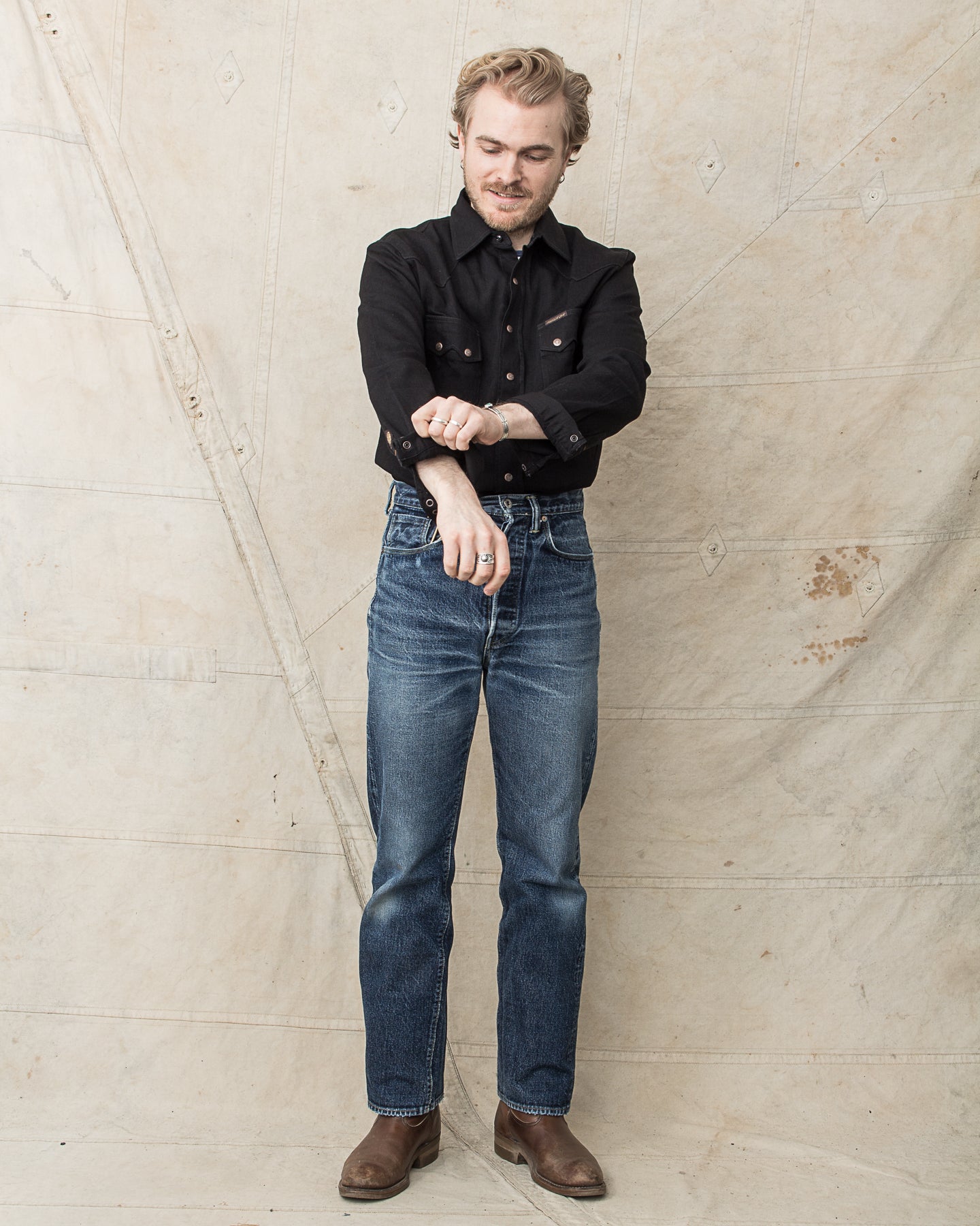 Indigofera Ryman Shirt Petaca Black Denim Rinsed