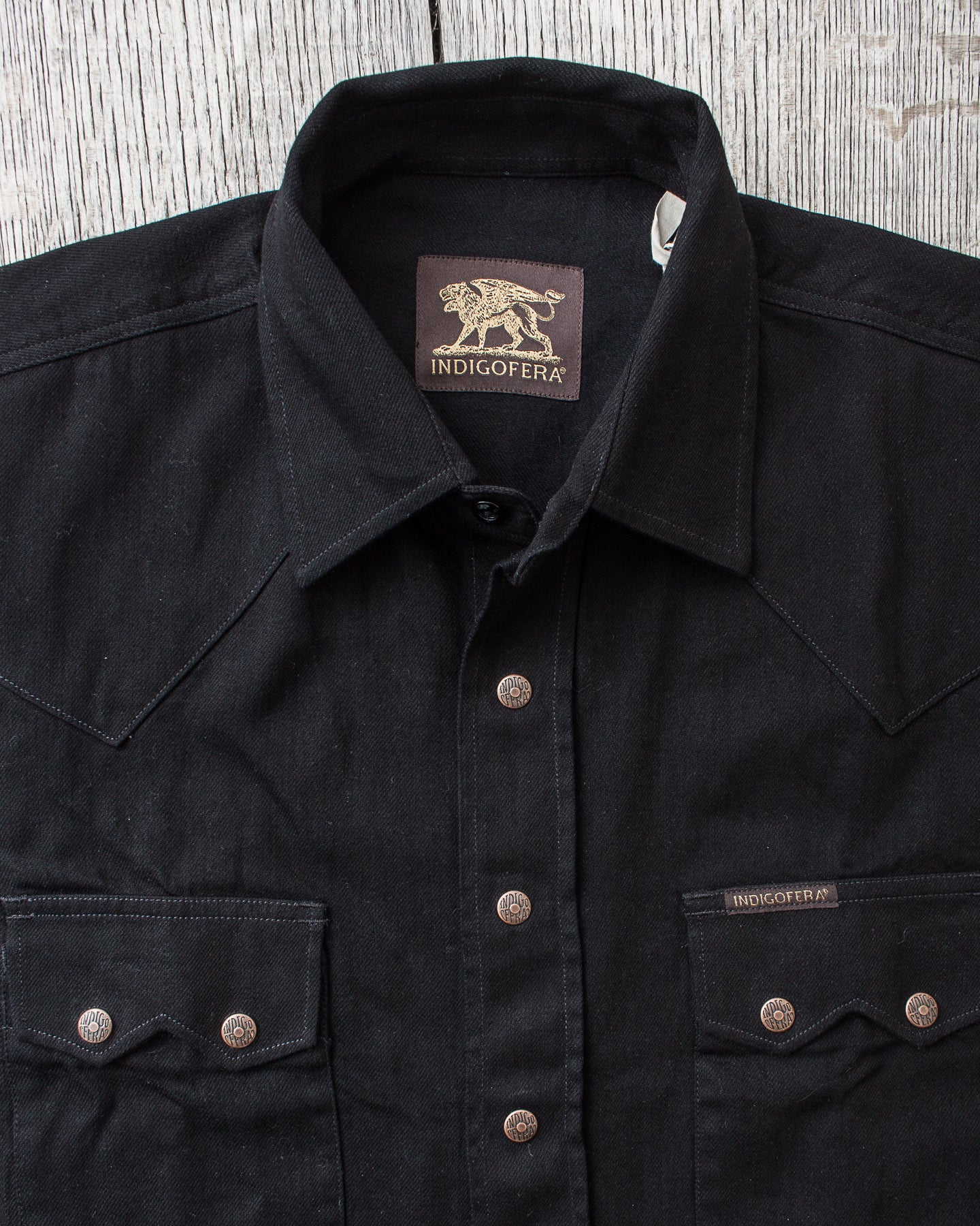 Indigofera Ryman Shirt Petaca Black Denim Rinsed