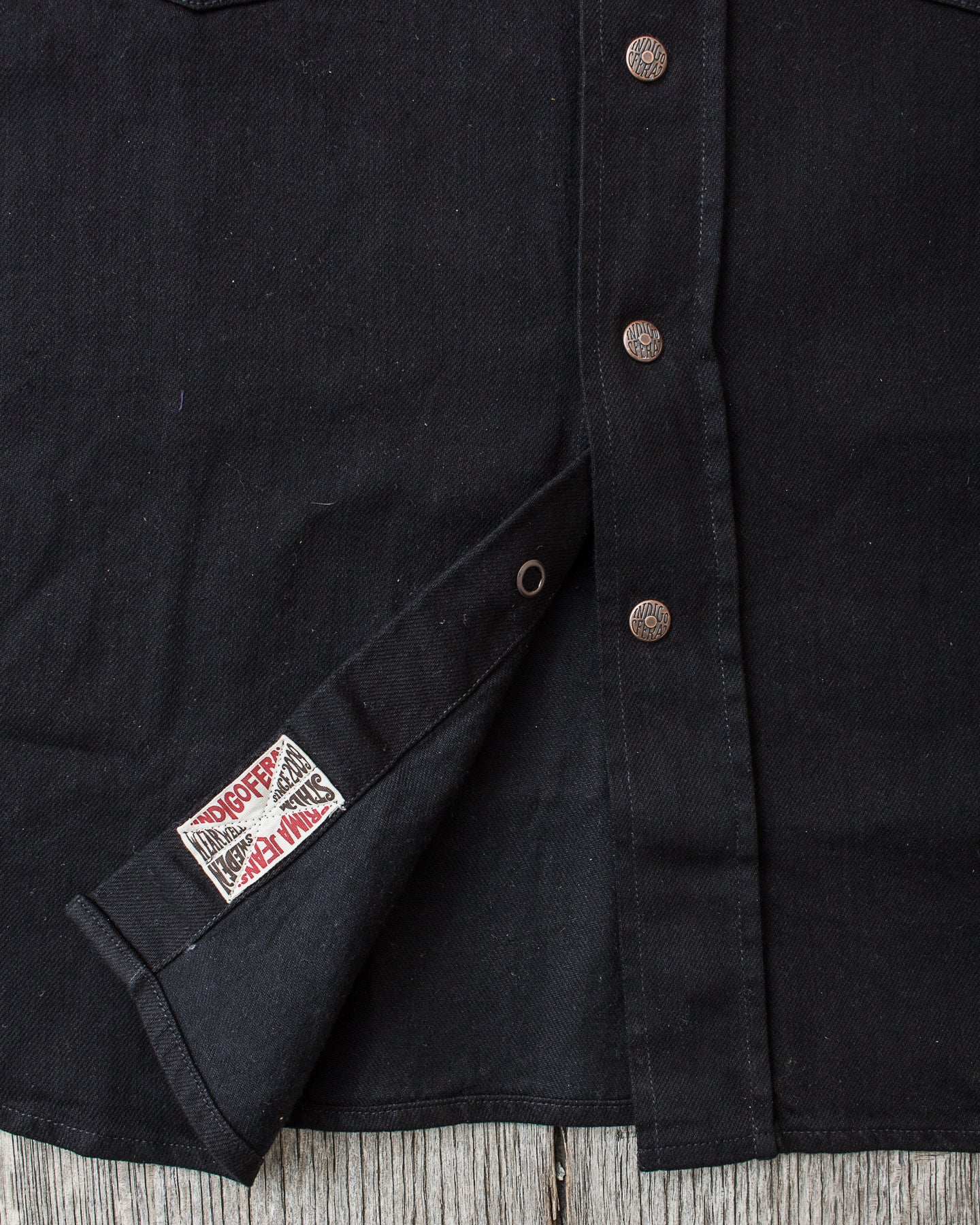 Indigofera Ryman Shirt Petaca Black Denim Rinsed