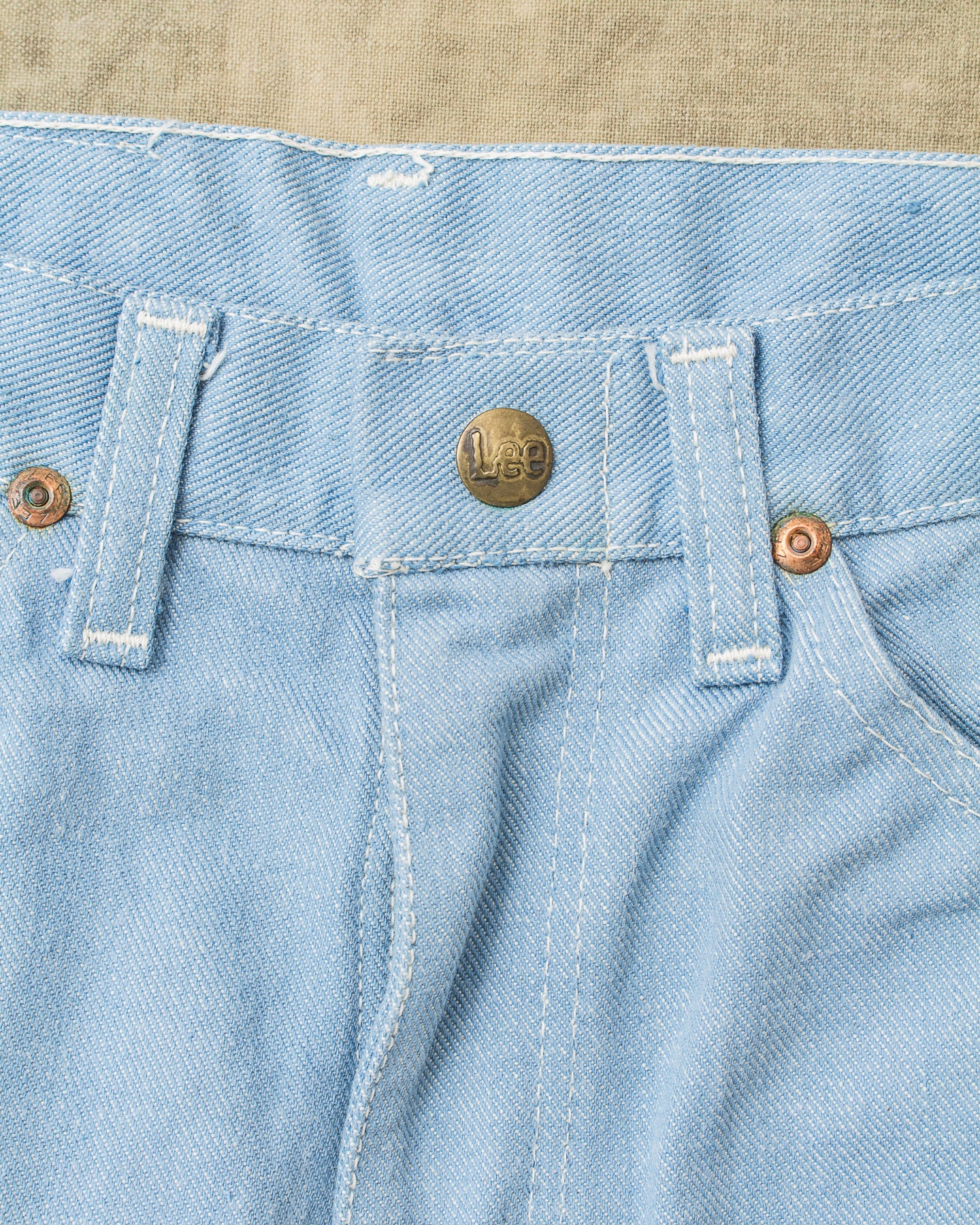 Vintage Deadstock Bright Blue 60's Lee Riders Jeans Youth Size 14