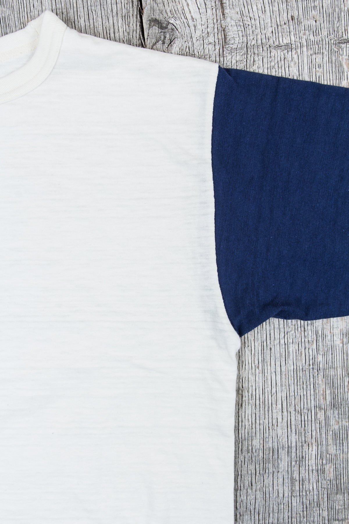 Warehouse & Co Three-Quarter Sleeve Baseball Shirt Cream/Navy
