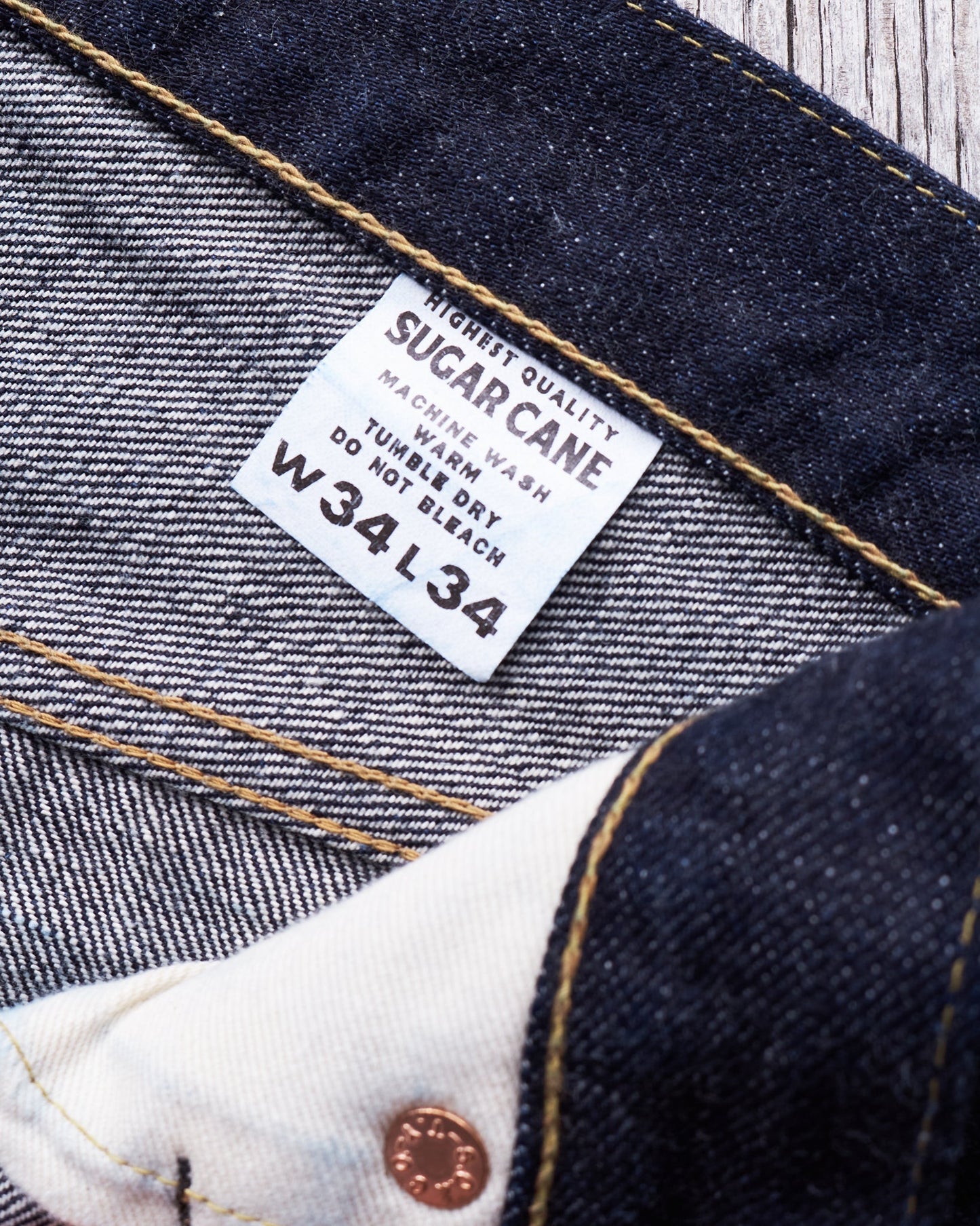 Sugar Cane & Co. 1955Z Model 14 oz One Wash Denim SC42955A