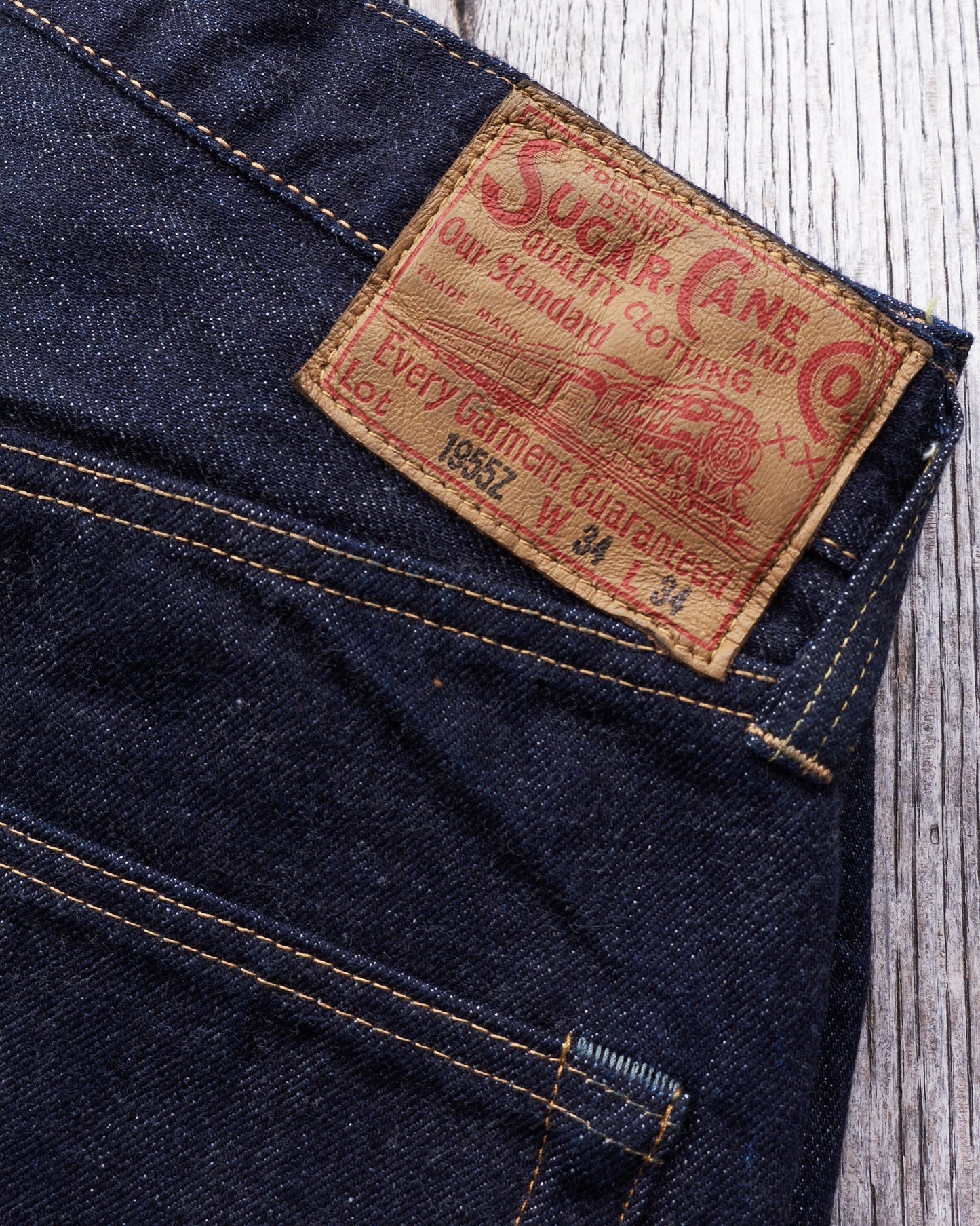 Sugar Cane & Co. 1955Z Model 14 oz One Wash Denim SC42955A