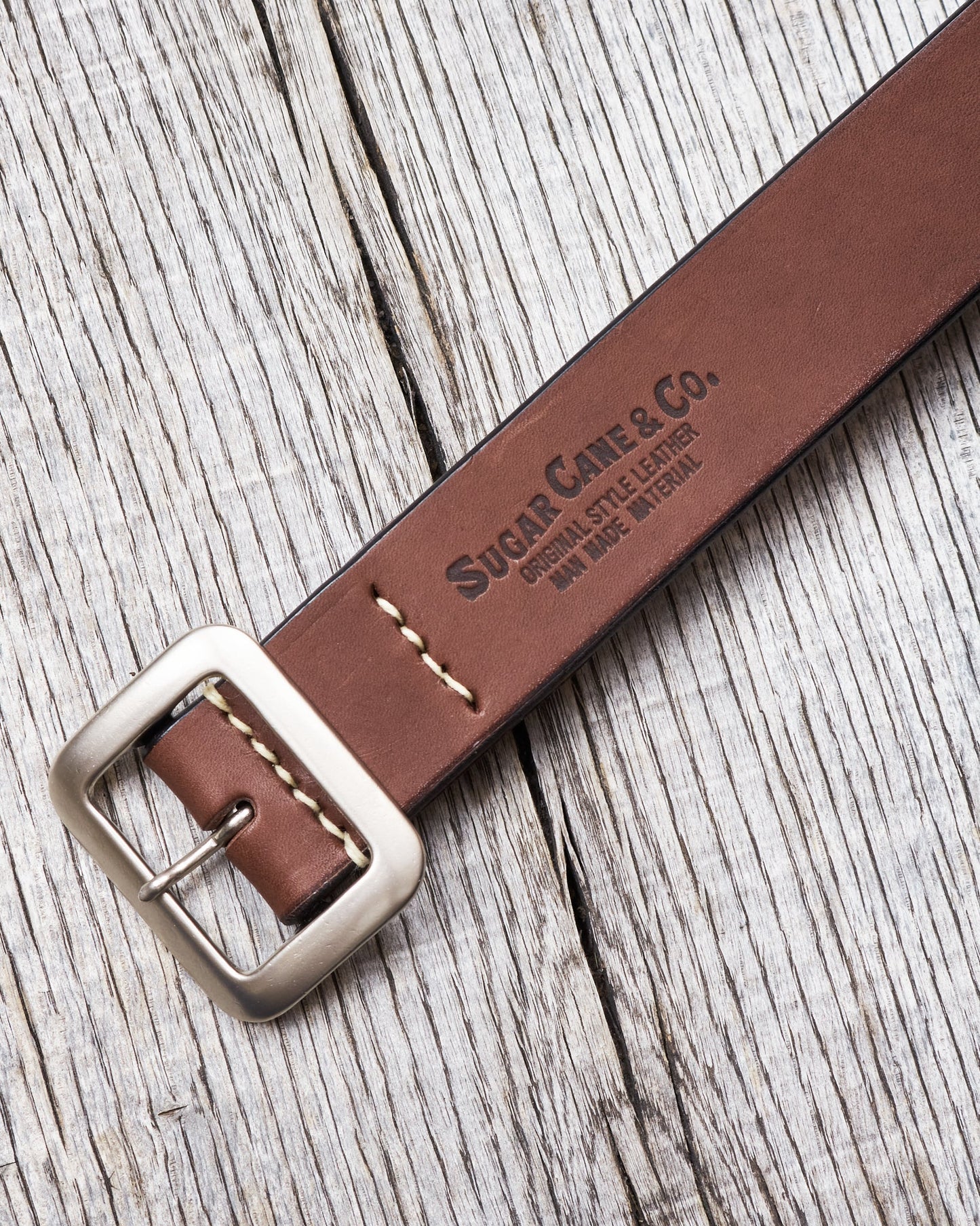 Sugar Cane & Co. Garrison Brown Leather Belt SC02320
