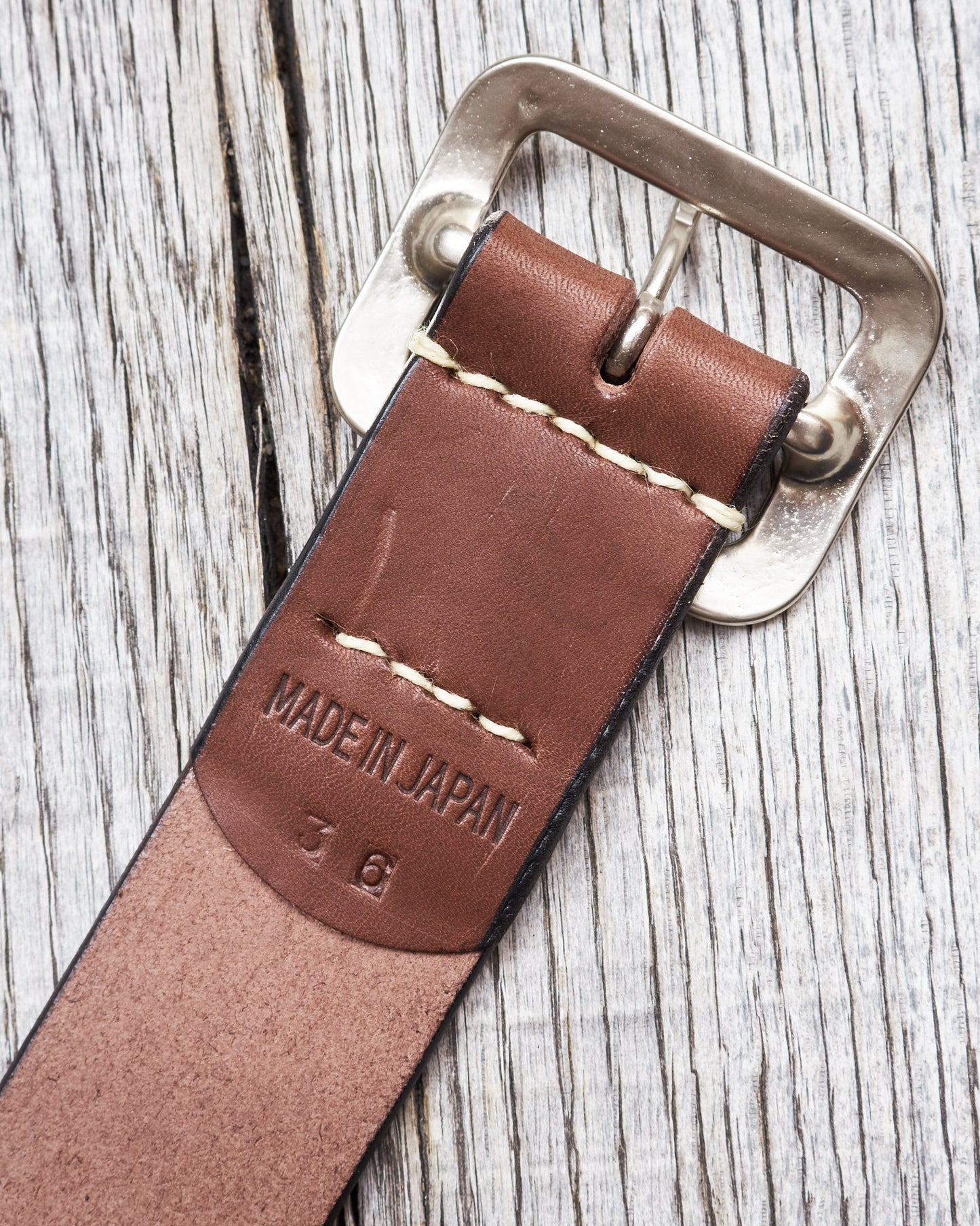 Sugar Cane & Co. Garrison Brown Leather Belt SC02320