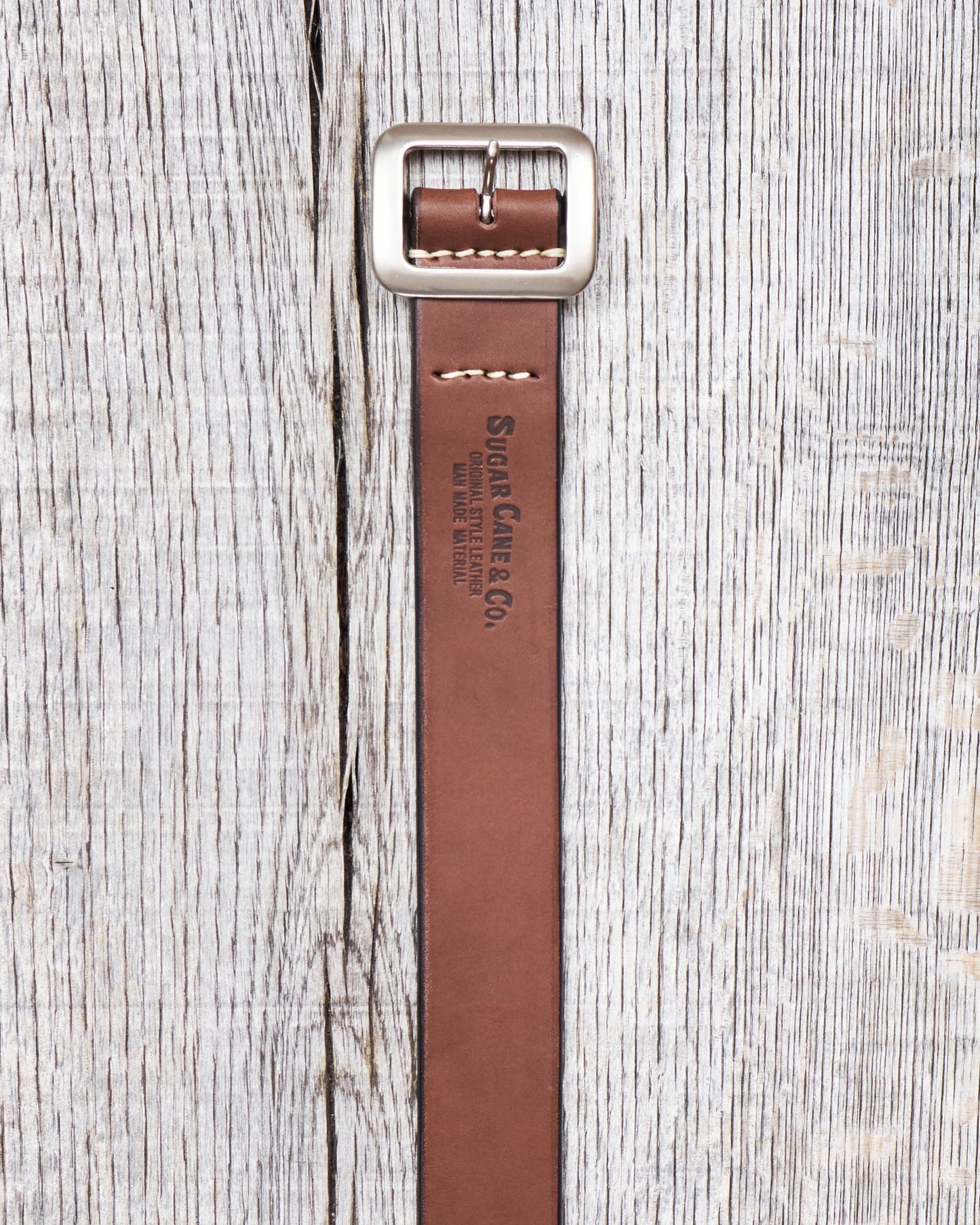 Sugar Cane & Co. Garrison Brown Leather Belt SC02320