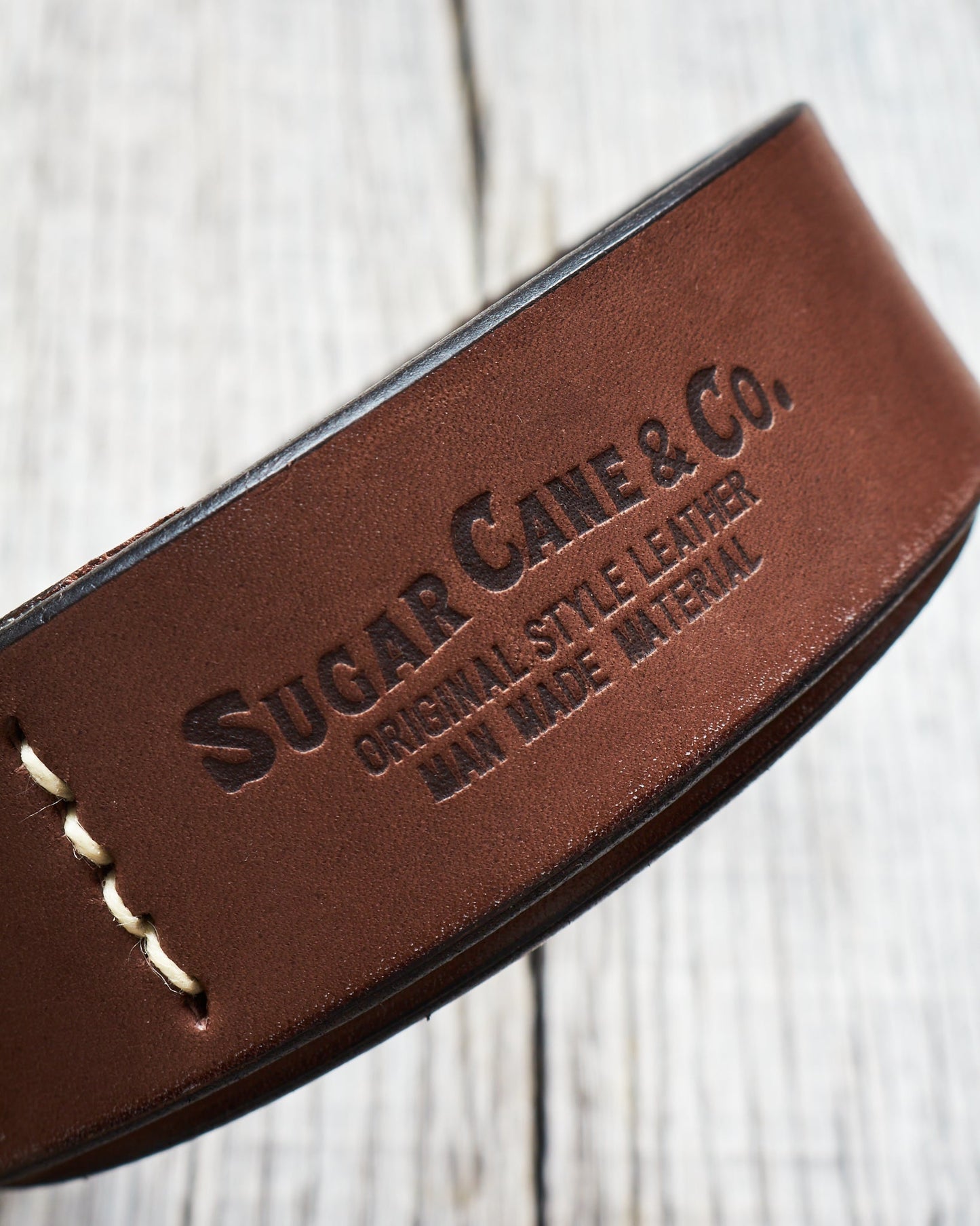 Sugar Cane & Co. Garrison Brown Leather Belt SC02320