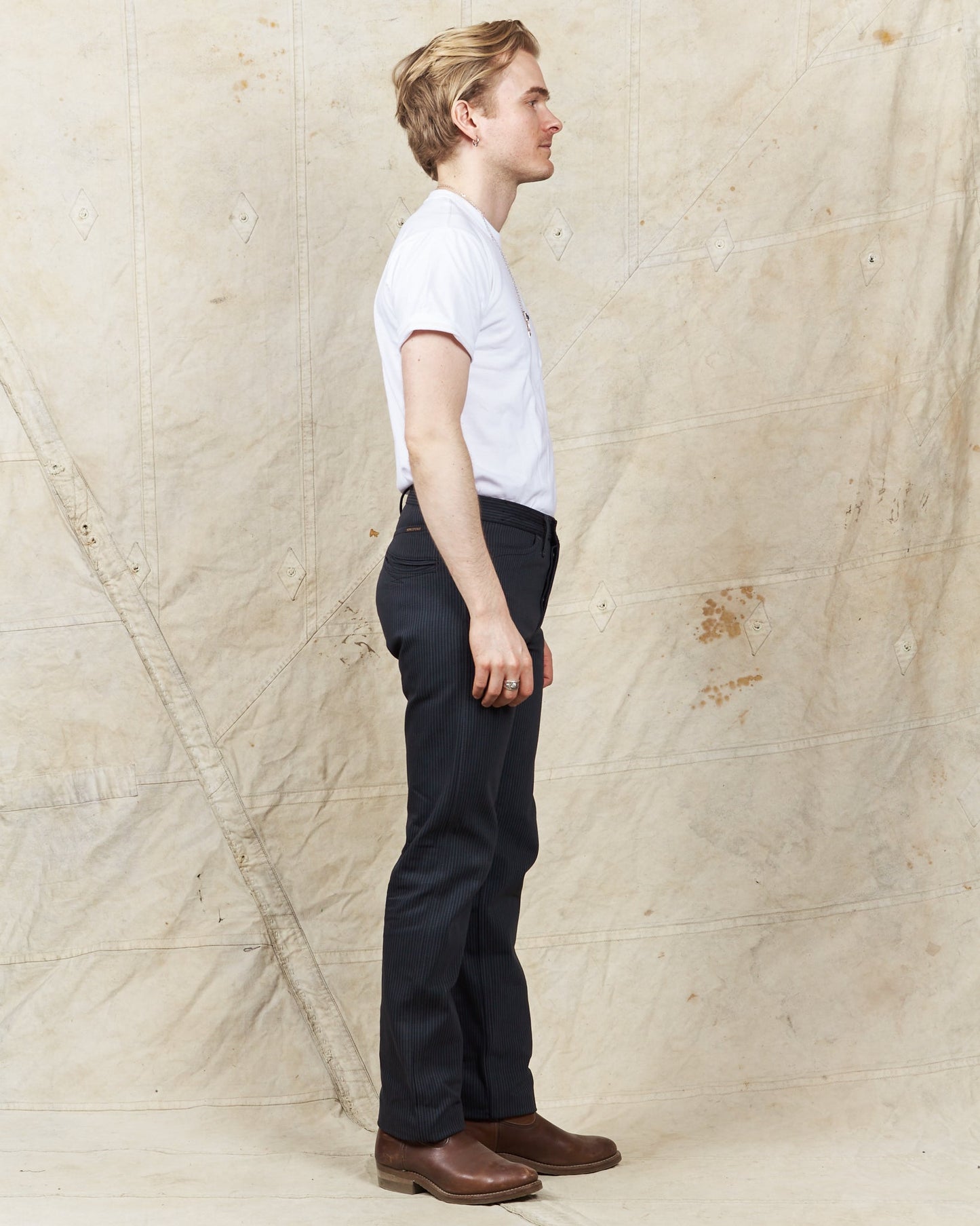 Indigofera Swearengen Pants Black/Grey Hickory Stripe