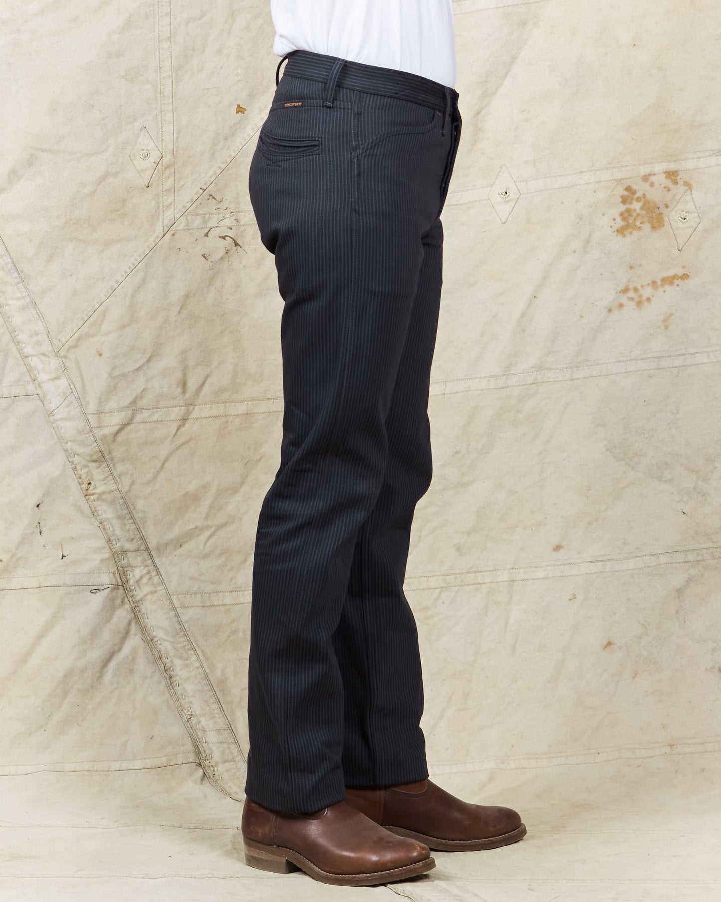 Indigofera Swearengen Pants Black/Grey Hickory Stripe