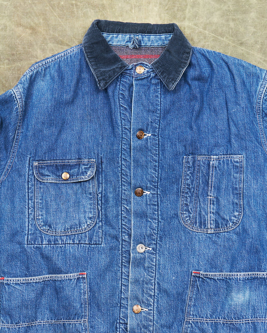 Vintage Unbranded Lined Chore Coat 50's Size M