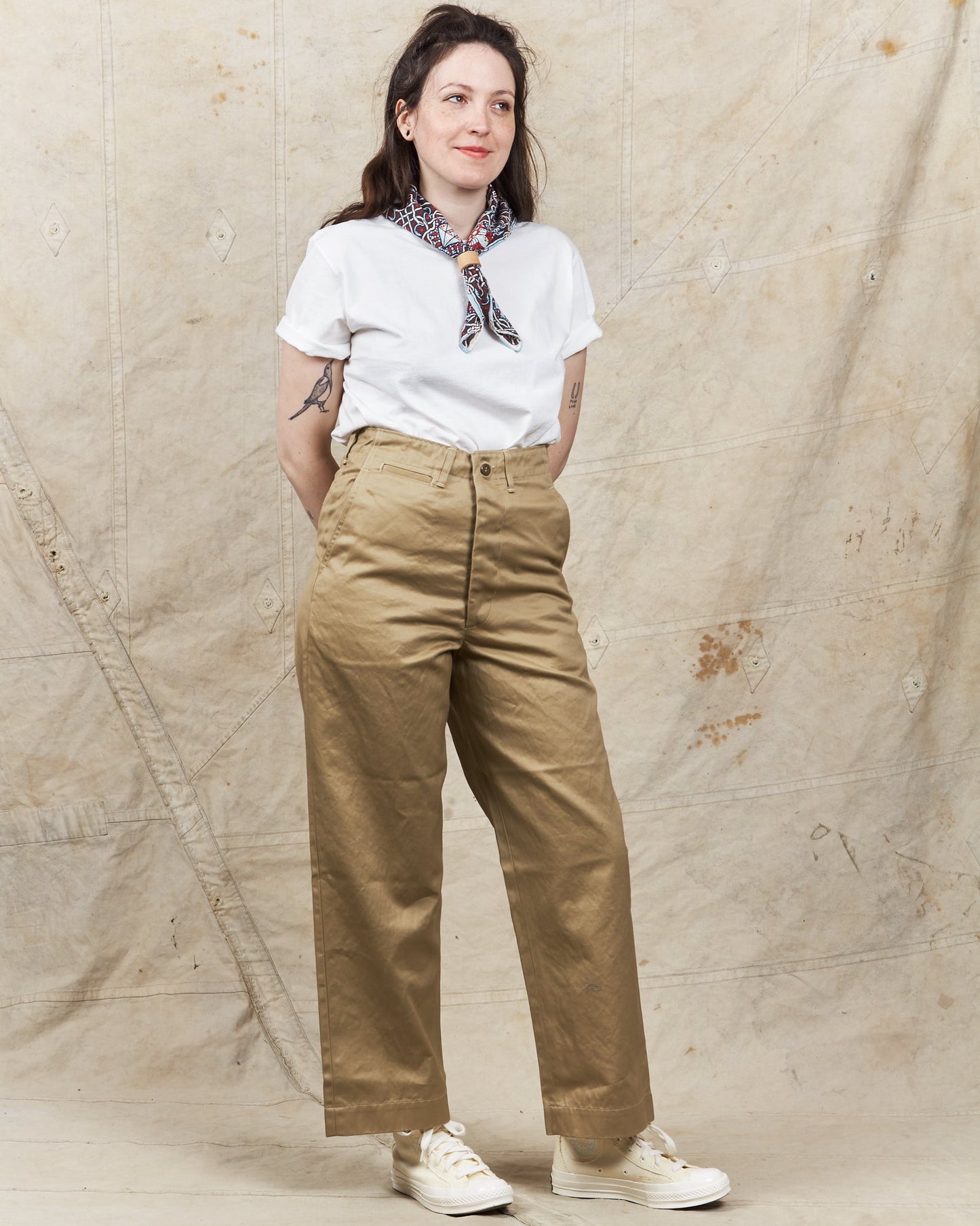 OrSlow V5361 Vintage Fit Army Trousers Khaki