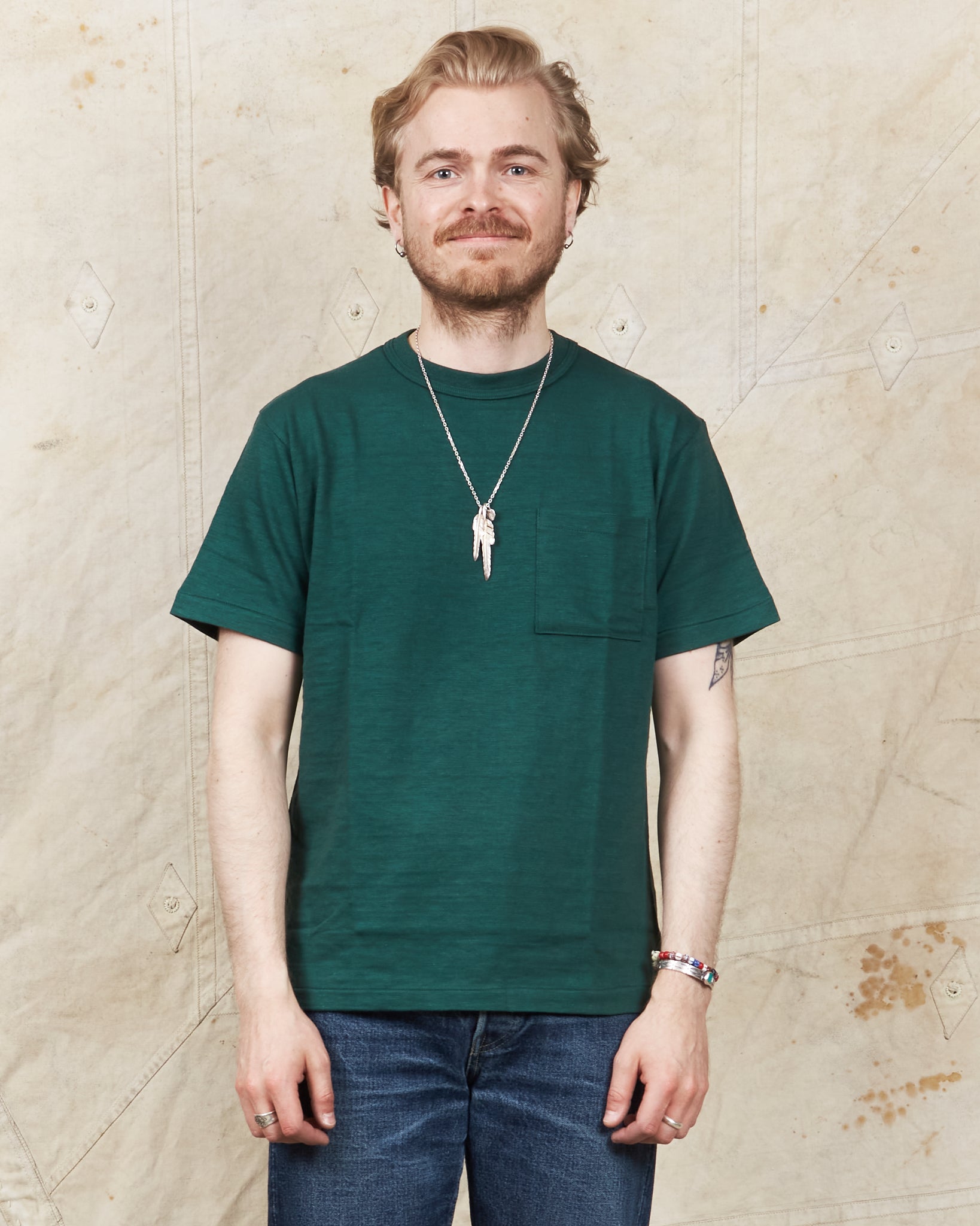 Warehouse & Co. Lot 4601 Pocket T-shirt Dark Green – Second Sunrise