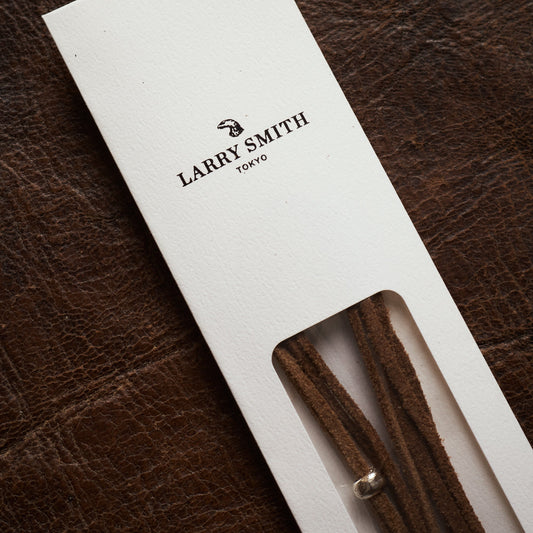 Larry Smith Kudu Leather Lace Light Brown With Silver Bead LT-0124