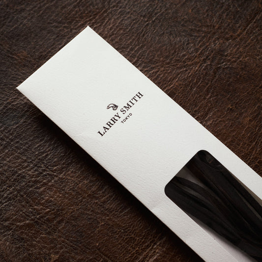 Larry Smith Kudu Leather Lace Black With Silver Bead LT-0124