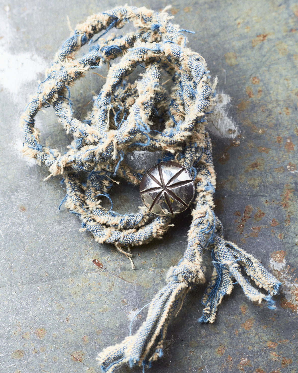 Tenable Crafts Indigo Braided Silver Necklace #206