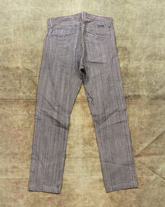 Second Hand Indigofera Swearengen Pants Black/White Hickory Stripe W33/L34