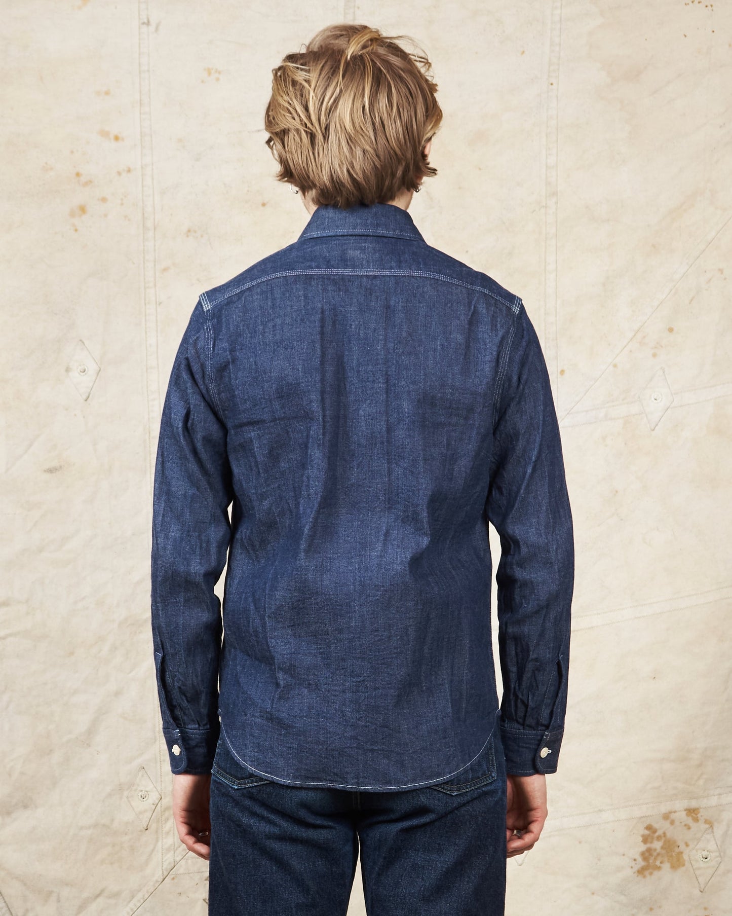 Sugar Cane & Co. Blue Denim Work Shirt SC27852