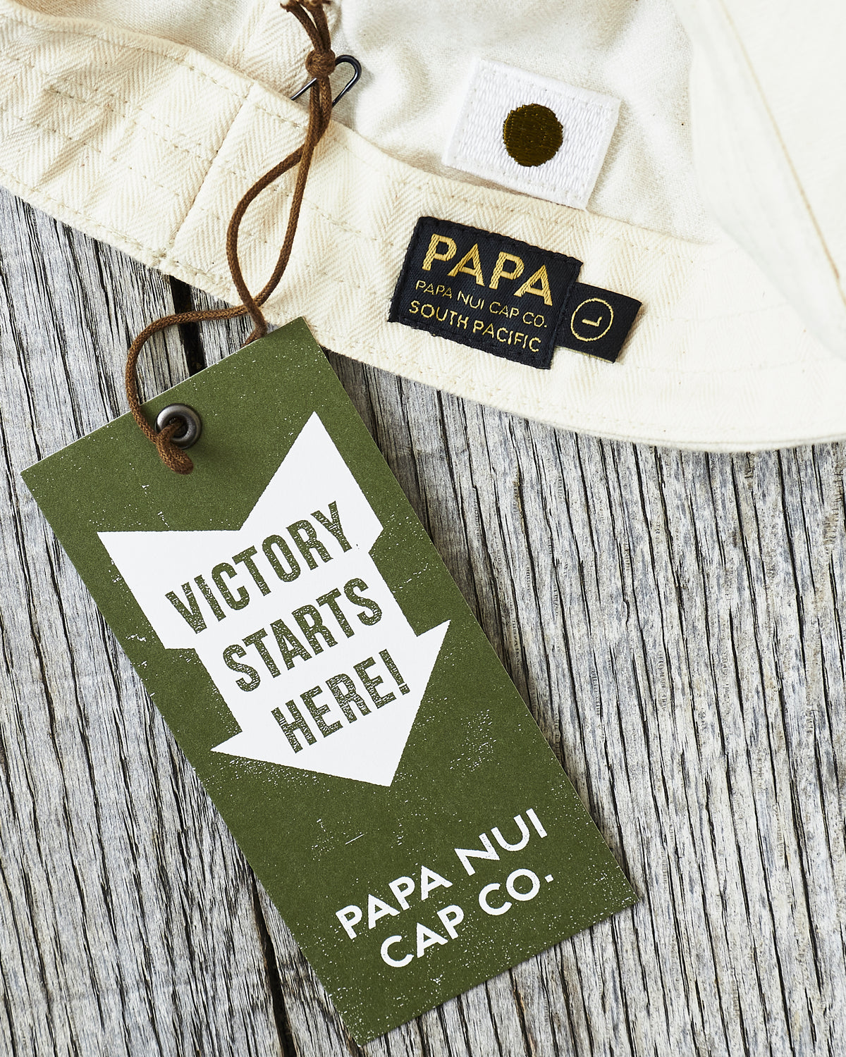 Papa Nui Cap Co. CVN-44 Natural HBT Cap