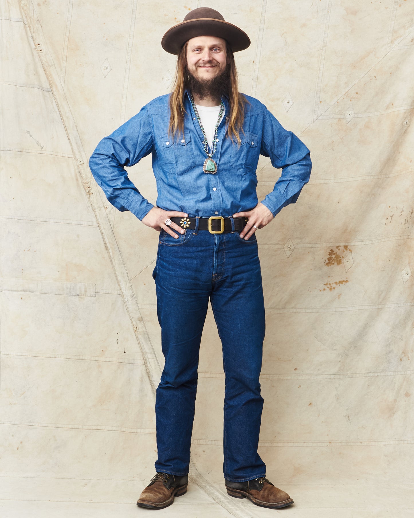 Bryceland's The Cowboy Label Sawtooth Westerner Shirt Chambray