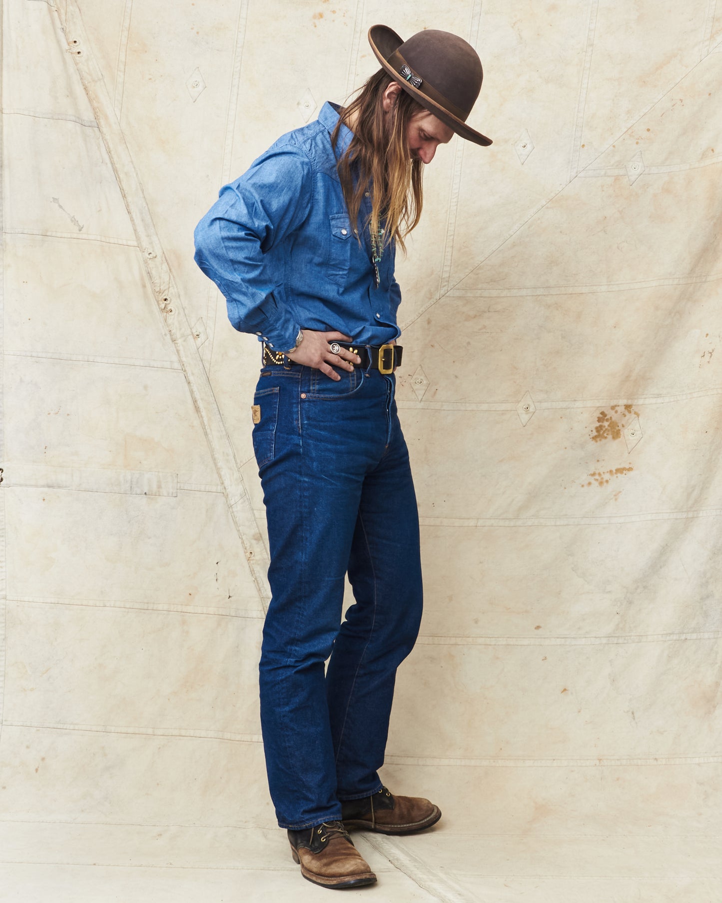 Bryceland's The Cowboy Label Sawtooth Westerner Shirt Chambray