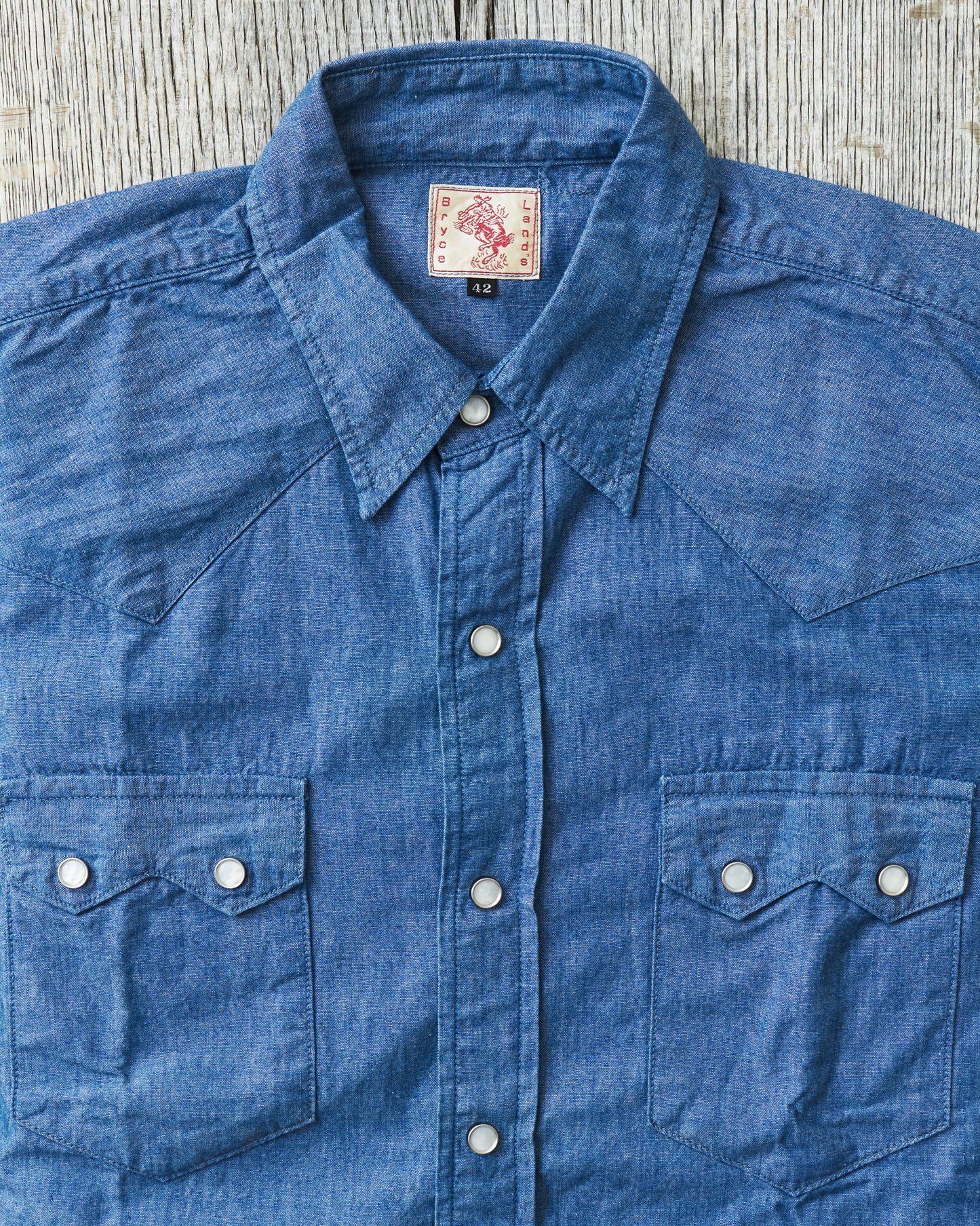 Bryceland's The Cowboy Label Sawtooth Westerner Shirt Chambray