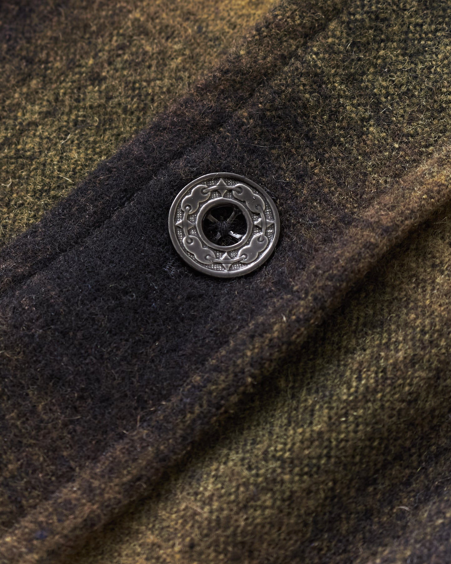Indigofera Iconic Wool Check Shirt Black / Brown / Olive