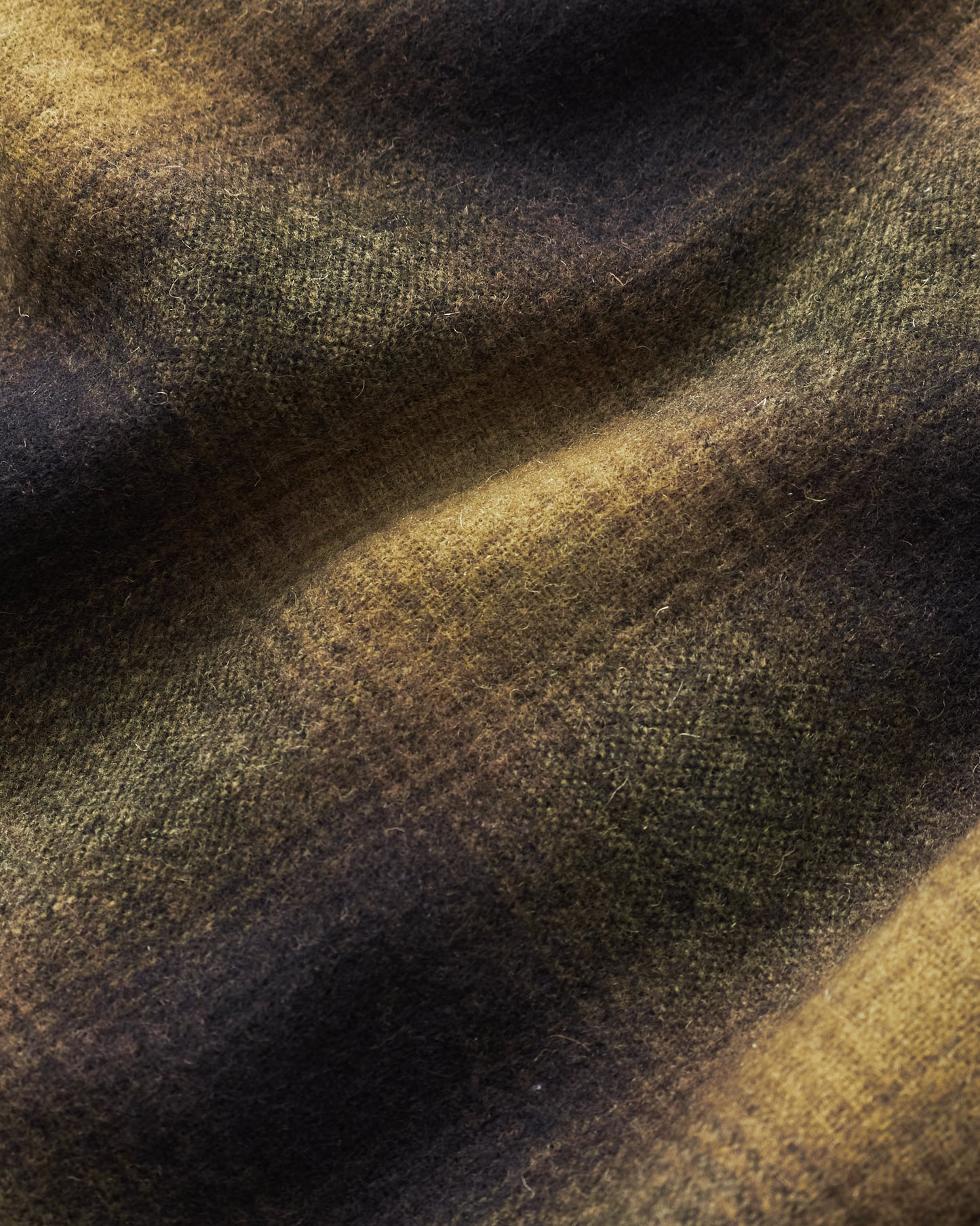 Indigofera Iconic Wool Check Shirt Black / Brown / Olive