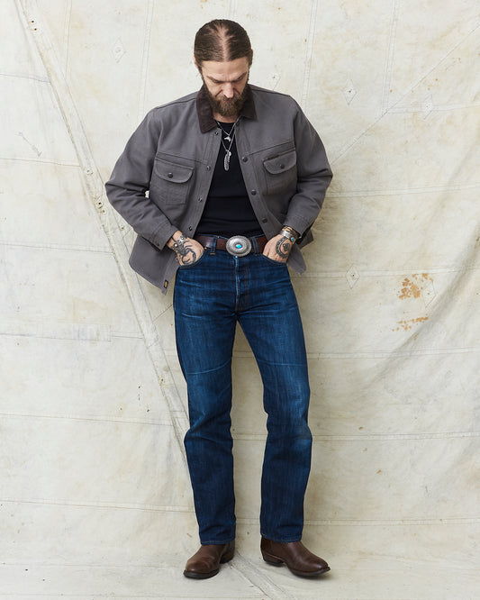Indigofera Fargo Rider Jacket Smithson Canvas Warm Gray
