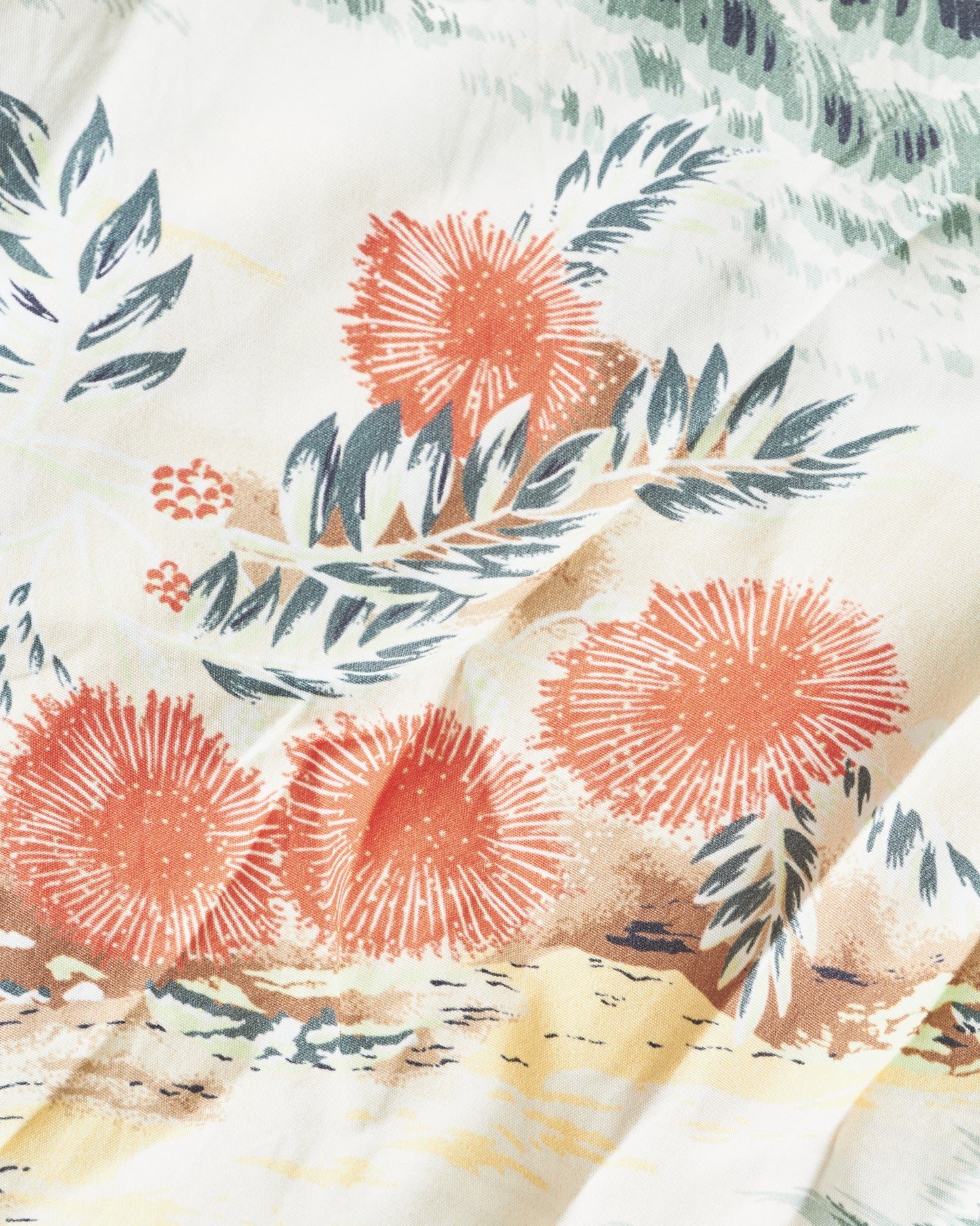OrSlow 4003 Hawaiian Gathered Rayon Skirt Ecru
